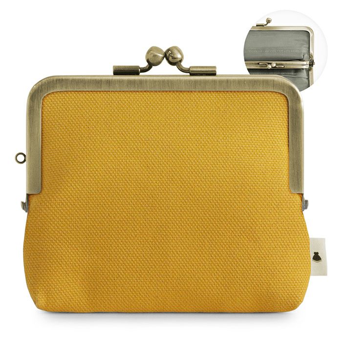 在庫商品】平親子がま口財布【帆布・綿布・デニム（アソート）】[M便 1