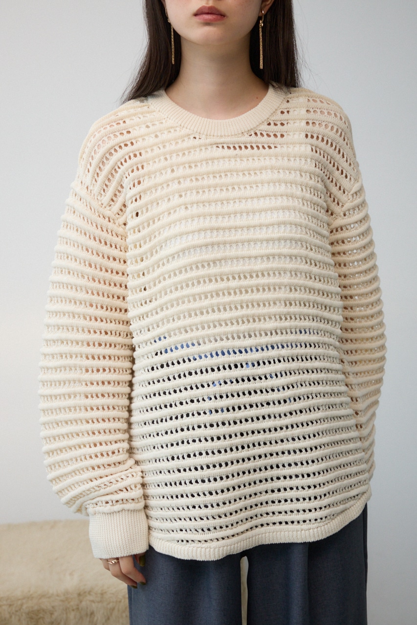 メッシュニットセットトップス｜WOMEN｜250HAM70-069G｜AZUL BY MOUSSY