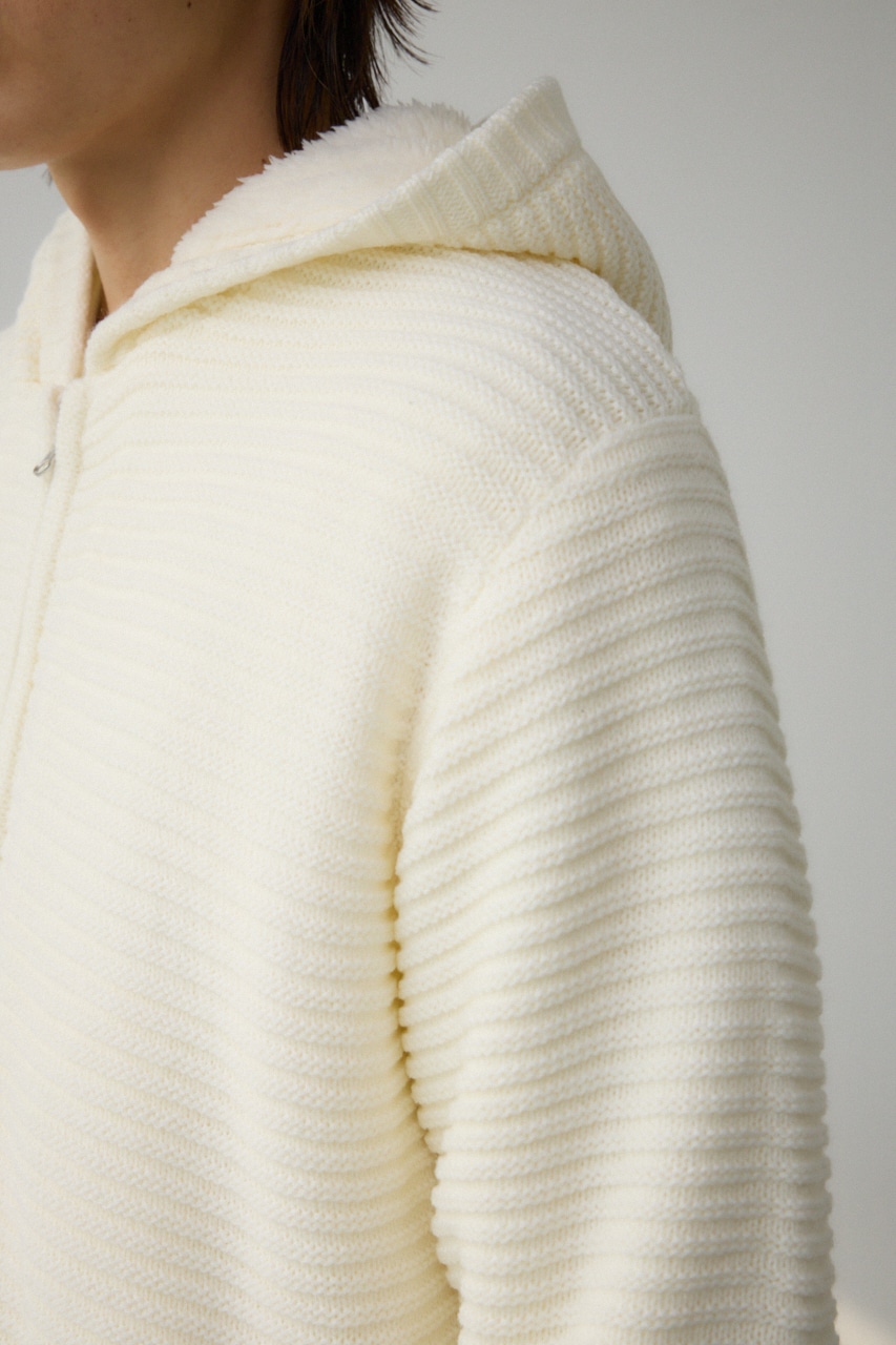 ガーターボアジップフーディーニット｜MEN｜251HAB70-400I｜AZUL BY