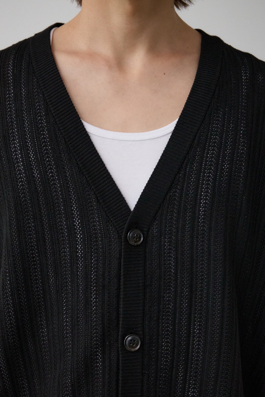 クロシェフラワーニットカーディガン｜MEN｜251HAT70-046G｜AZUL BY