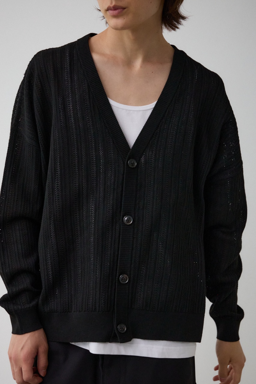 クロシェフラワーニットカーディガン｜MEN｜251HAT70-046G｜AZUL BY