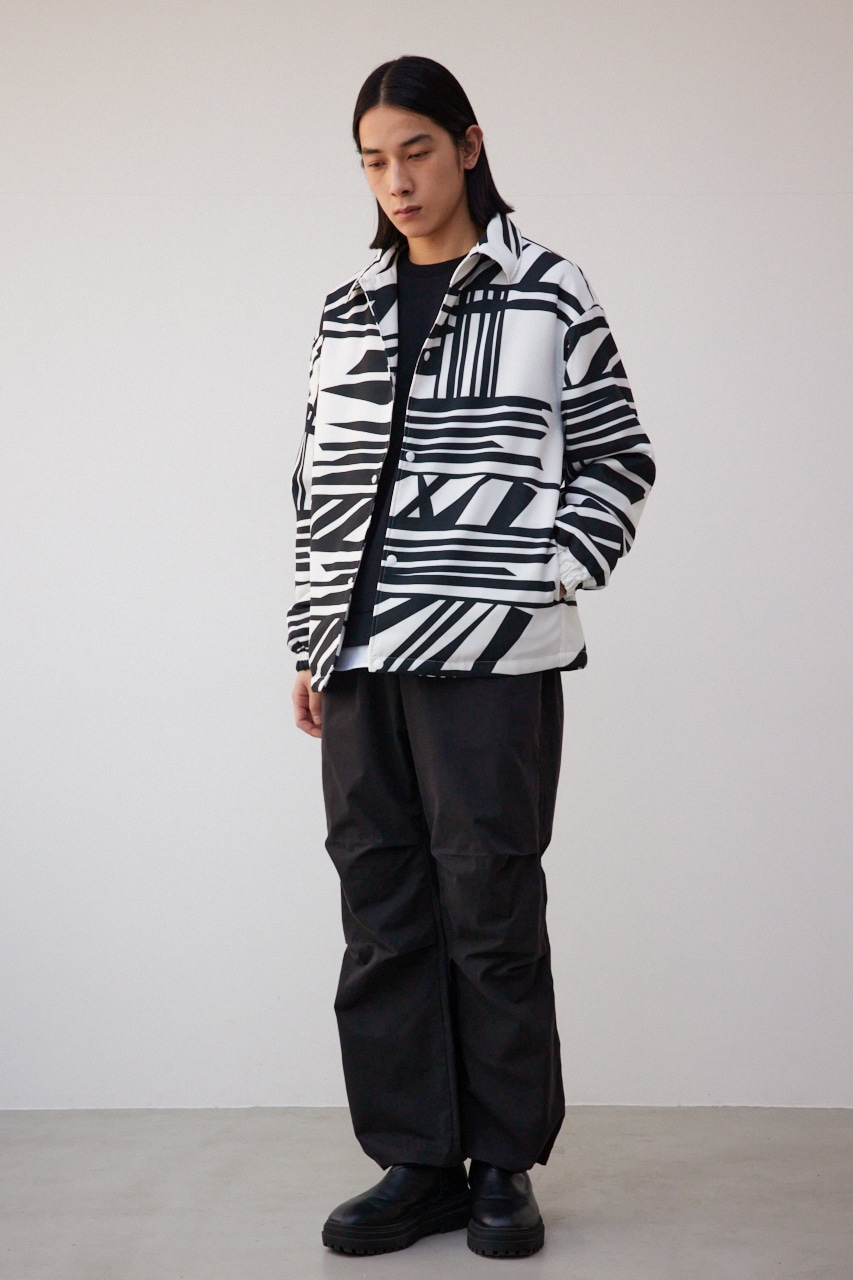 幾何学総柄コーチジャケット｜MEN｜251HSC30-076C｜AZUL BY MOUSSY