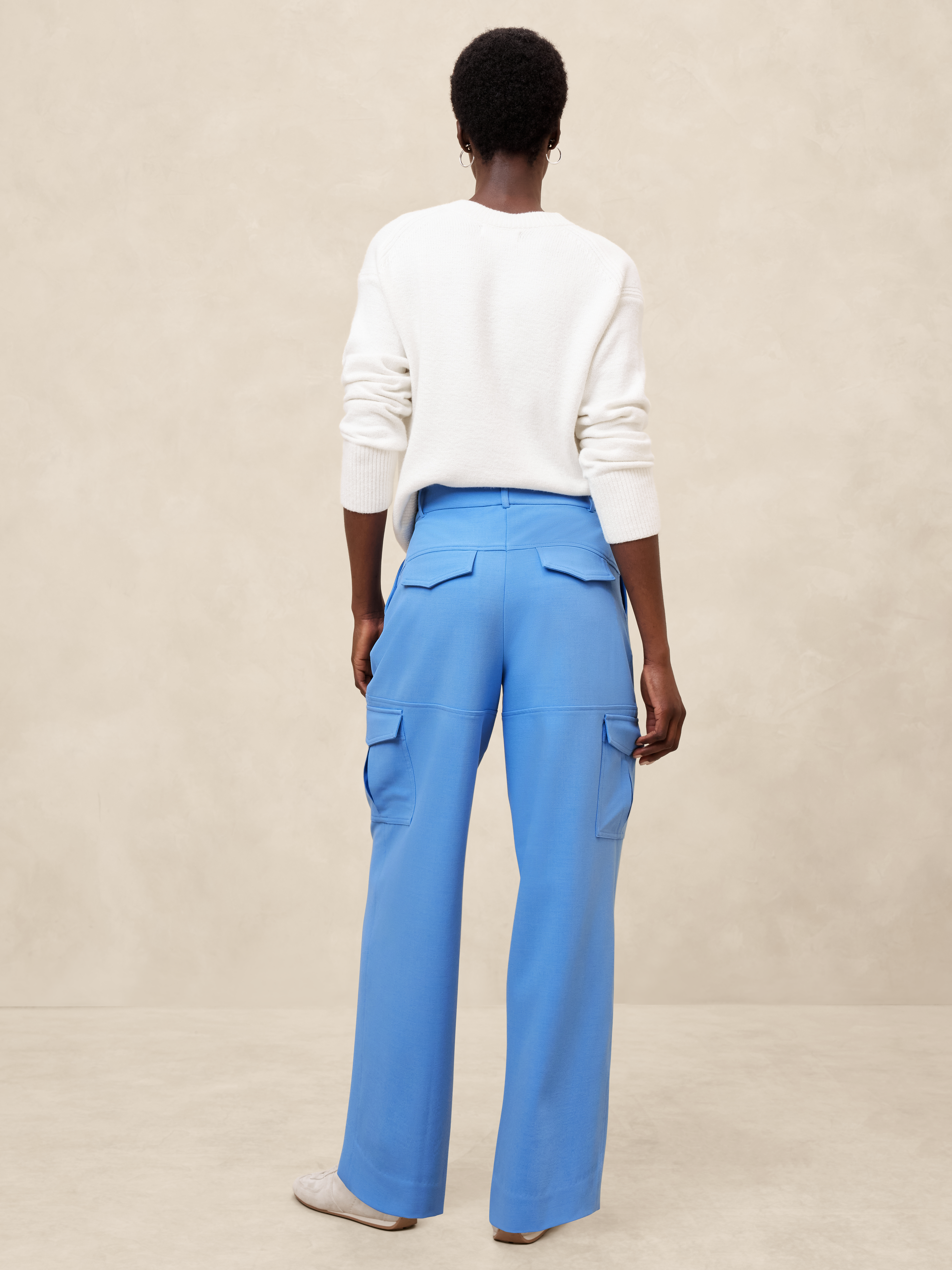 High-Rise Straight Twill Cargo Pant | Banana Republic Factory