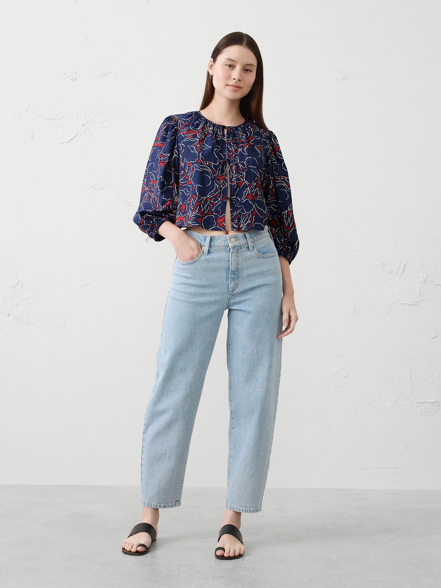 Open Tie-Front Top | Banana Republic Factory
