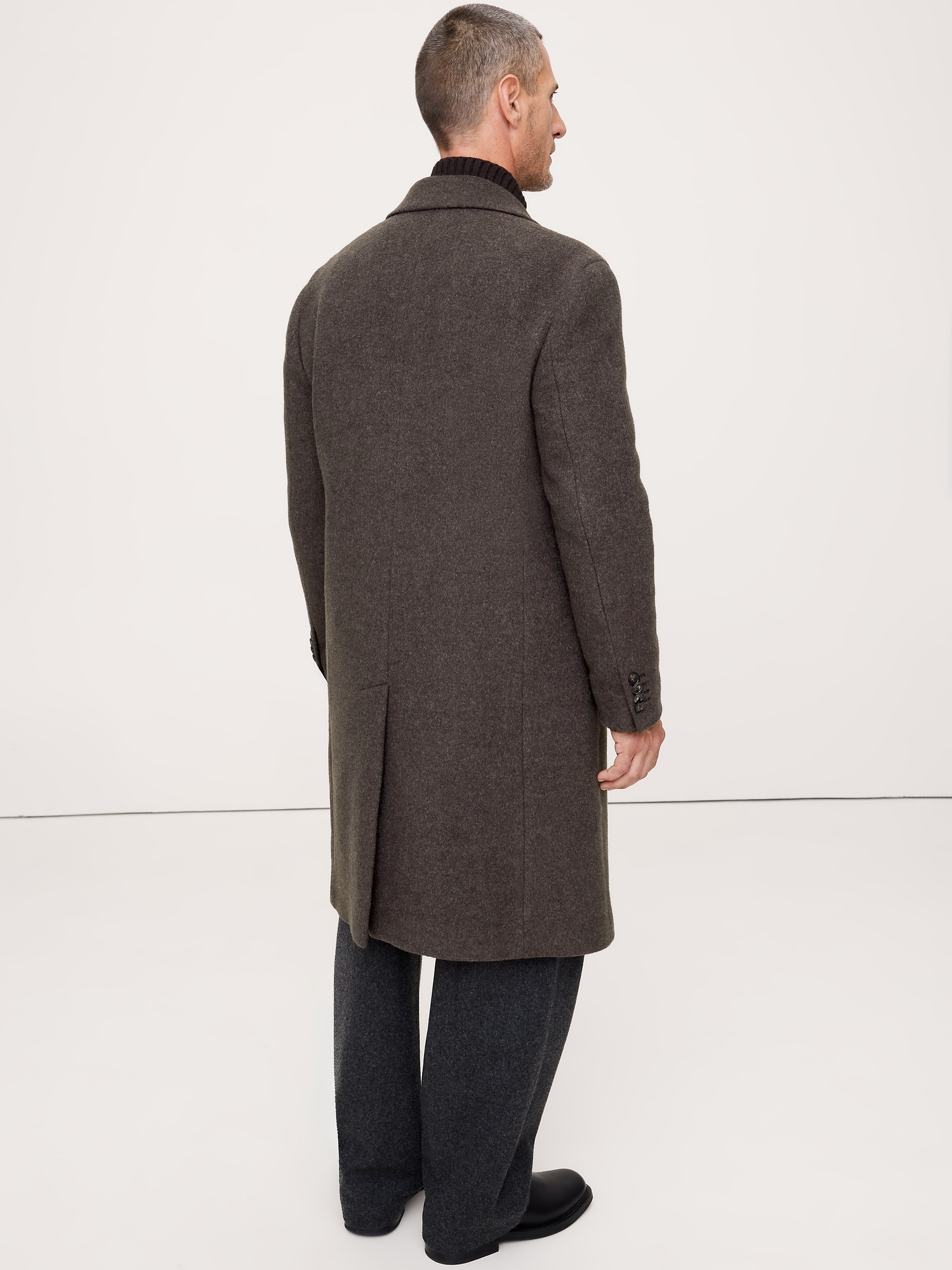 Italian Melton Wool-Blend Top Coat | Banana Republic