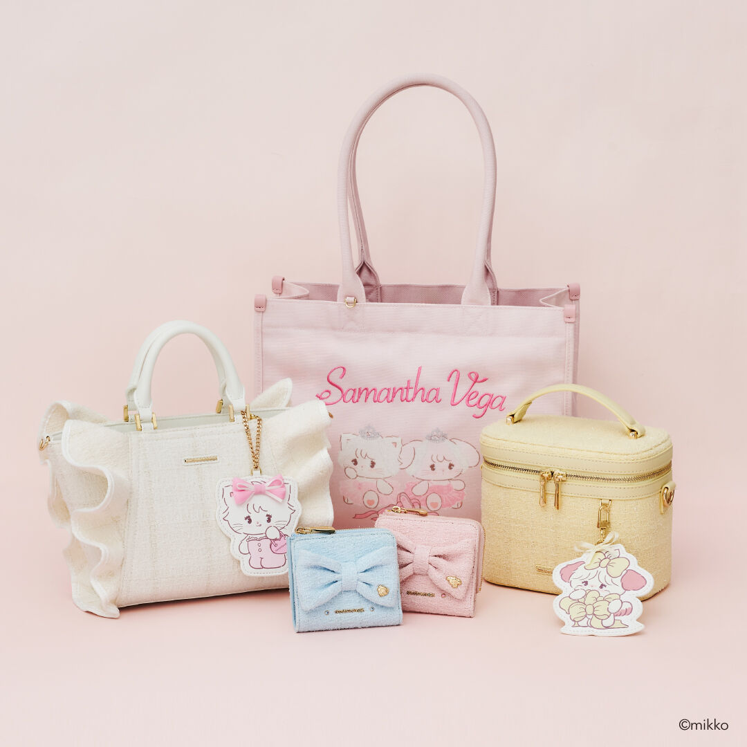 Lil ala mode×SAMANTHAVEGA ツイードフリルハンドバッグ | ファンシー