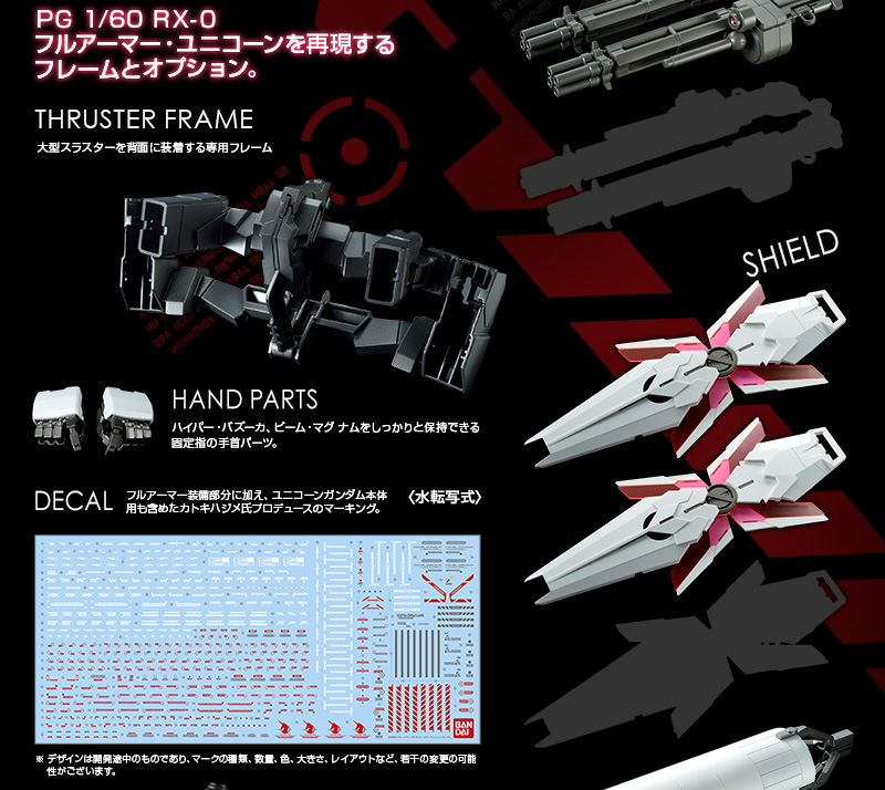 PG 1/60 RX-0 ユニコーンガンダム用 FA拡張ユニット｜プレミアム