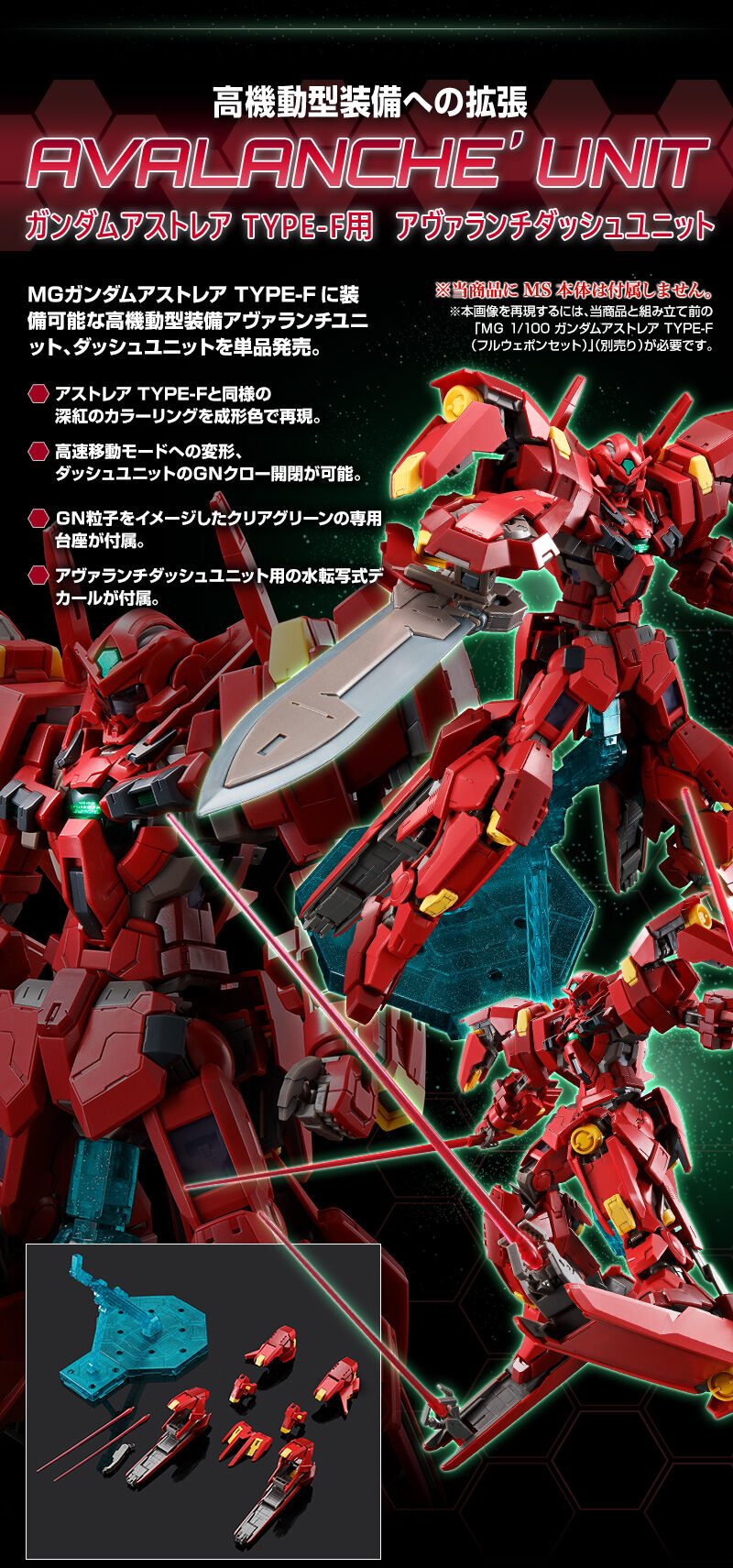 MG 1/100 ガンダムアストレア TYPE-F（フルウェポンセット）/アヴァ
