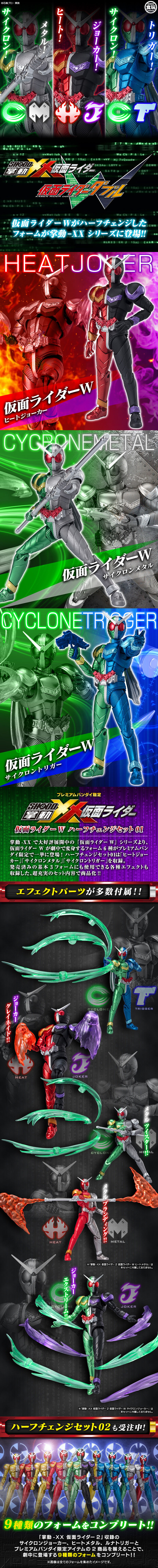 掌動-XX 仮面ライダーW ハーフチェンジセット01【プレミアムバンダイ