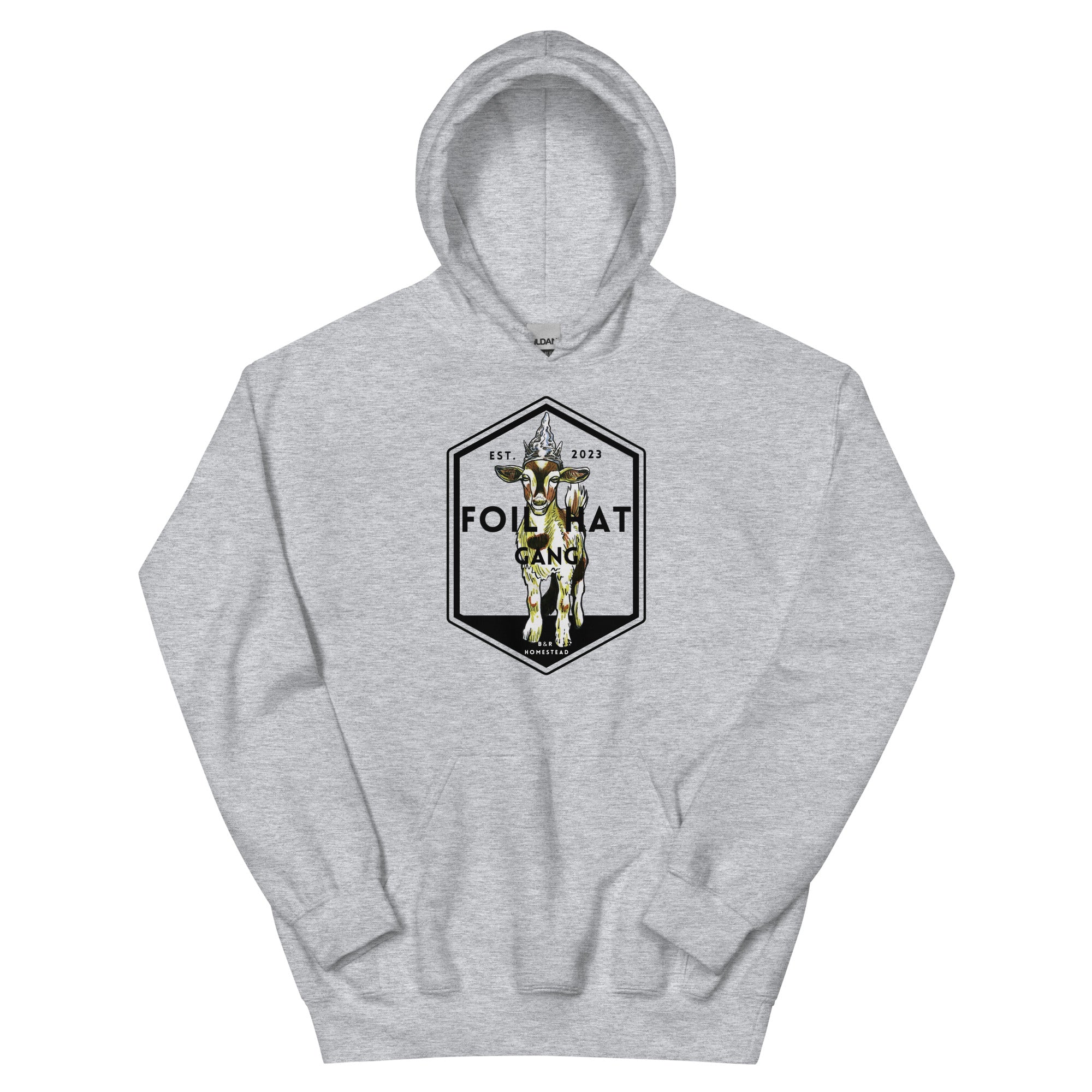 Goat Foil Hat Gang Hoodie – B&R Homestead