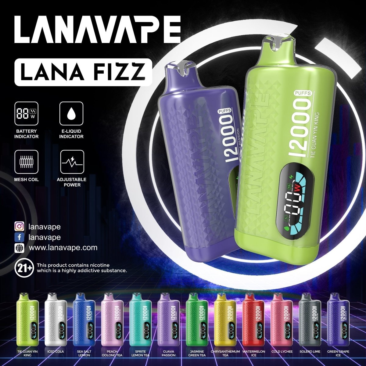 Lana Fizz 12K シーソルトレモン味 | BandVape