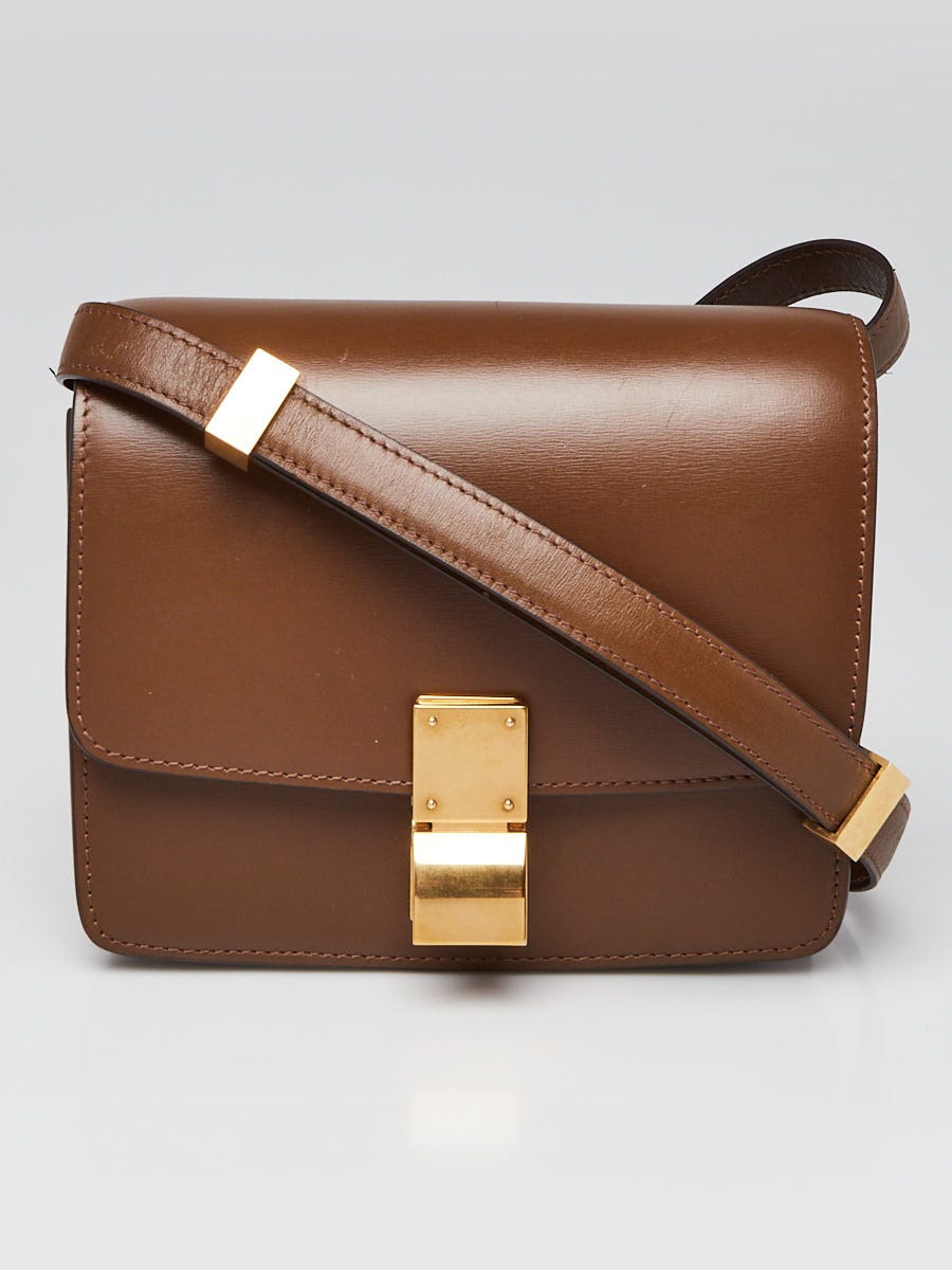 Celine Brown Leather Small Box Bag | Yoogi's Closet