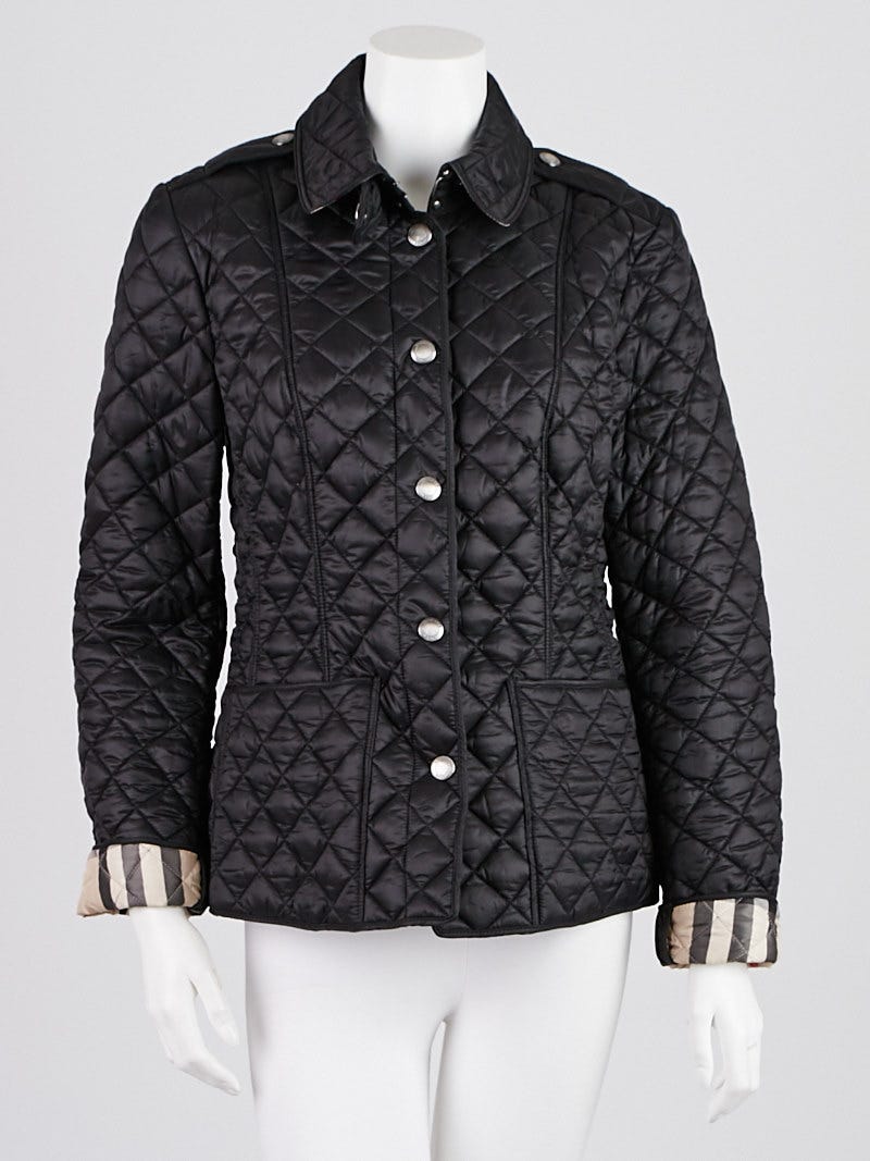 Burberry Brit Black Quilted Nylon Kencott Jacket Size M | Yoogi's