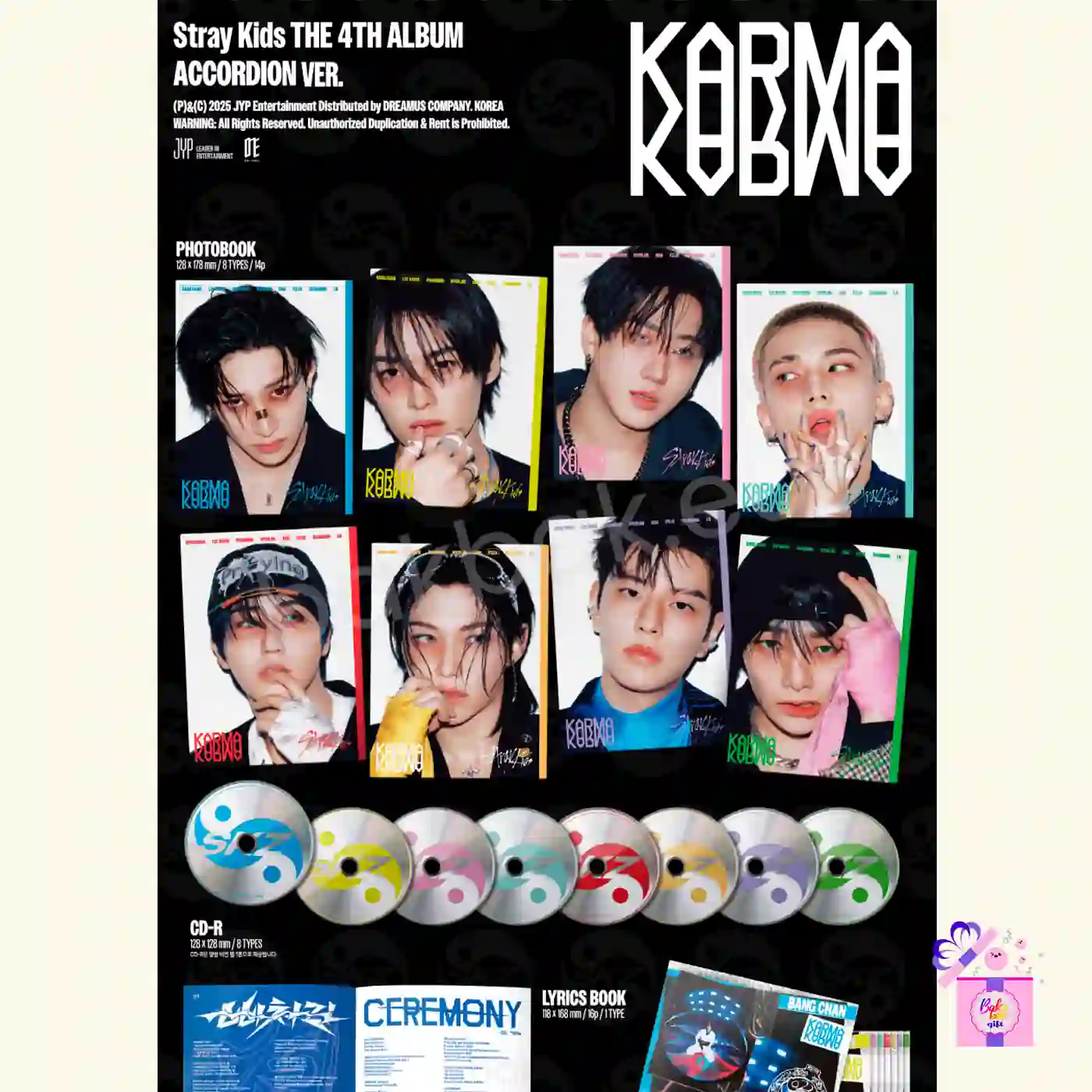 スキズ KARMAアコーディオン+フォトカAB+ラキドロCコンプセット THE