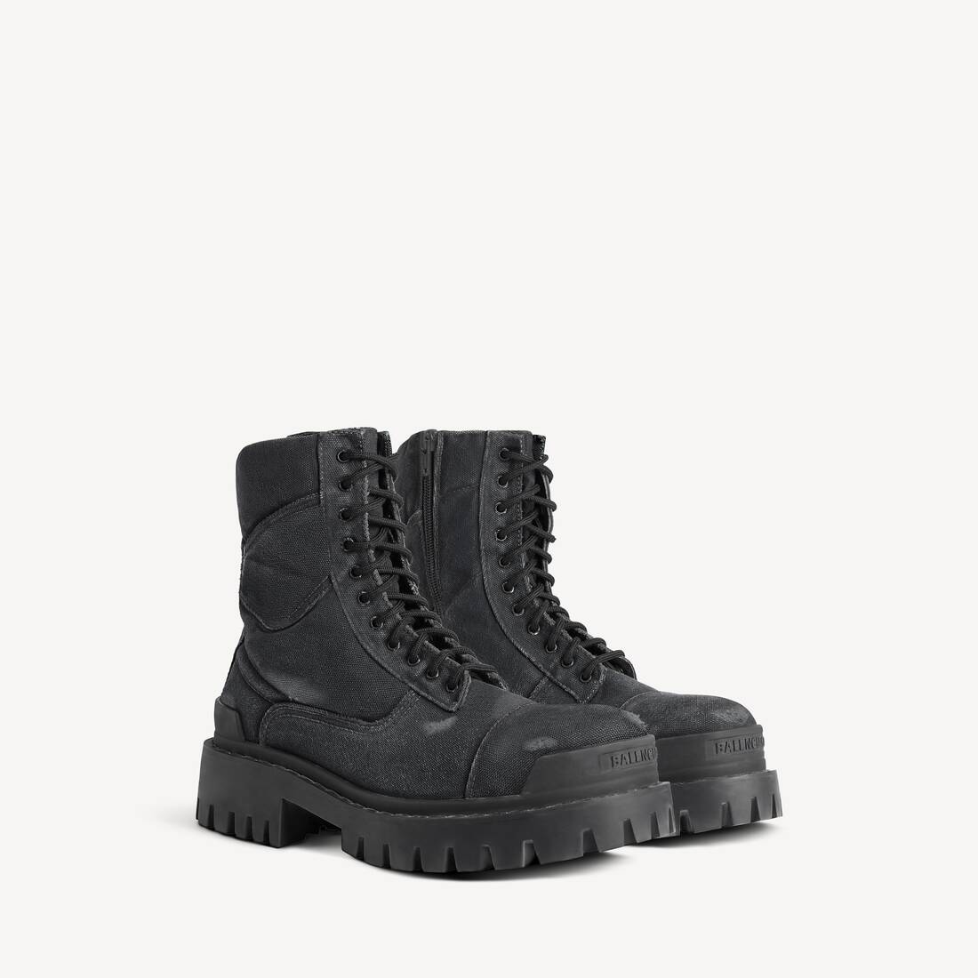 Men's Combat Strike Boot in Black | Balenciaga US
