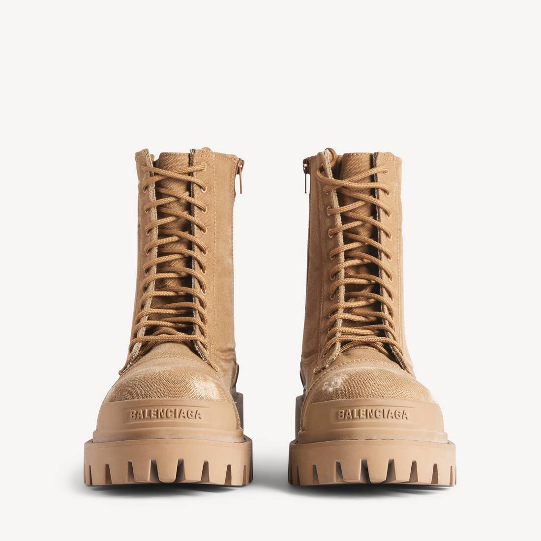 Men's Combat Strike Boot in Brown | Balenciaga US