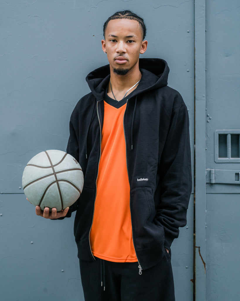 Small Logo Sweat Full Zip Hoodie (black) – ballaholicオンライン