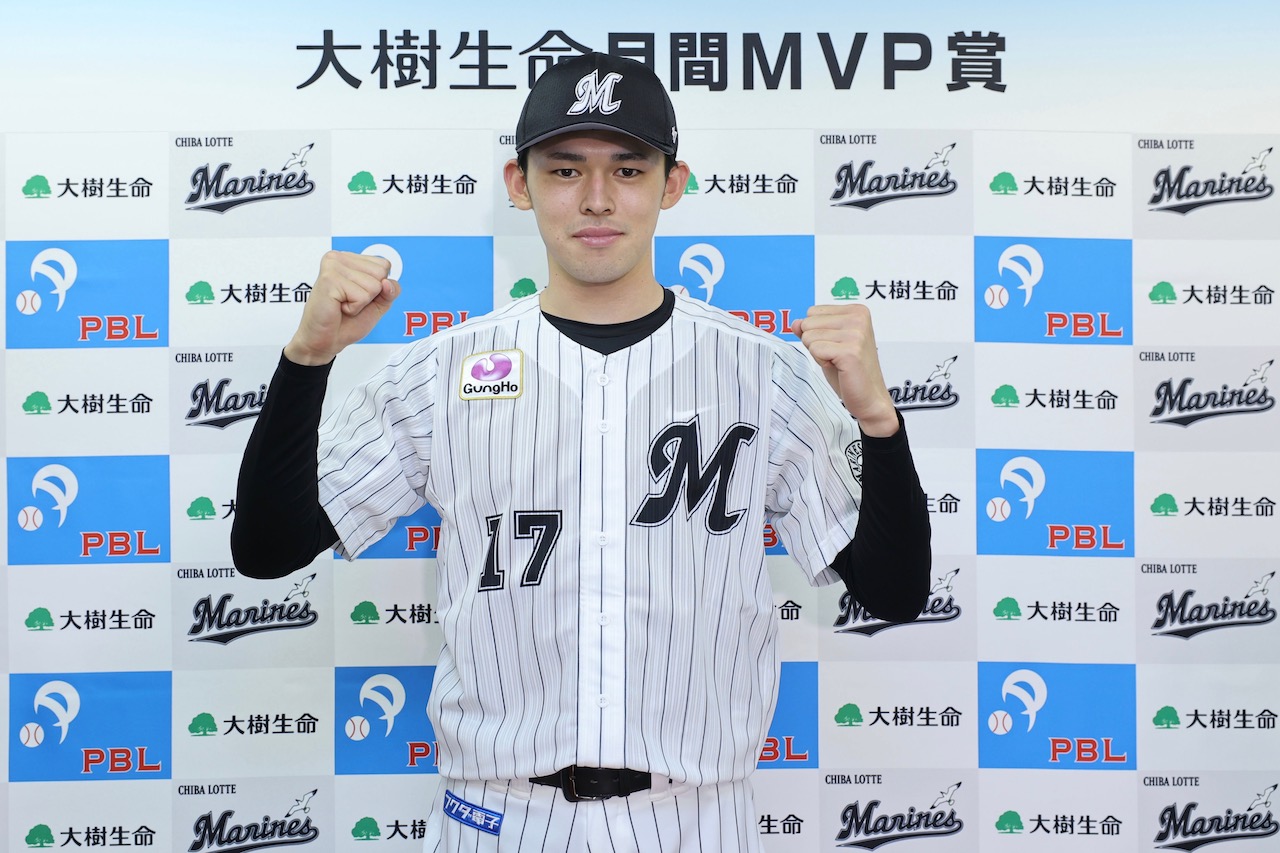 ロッテ・佐々木朗希が初の月間MVPを受賞！「チームメイトにすごく感謝