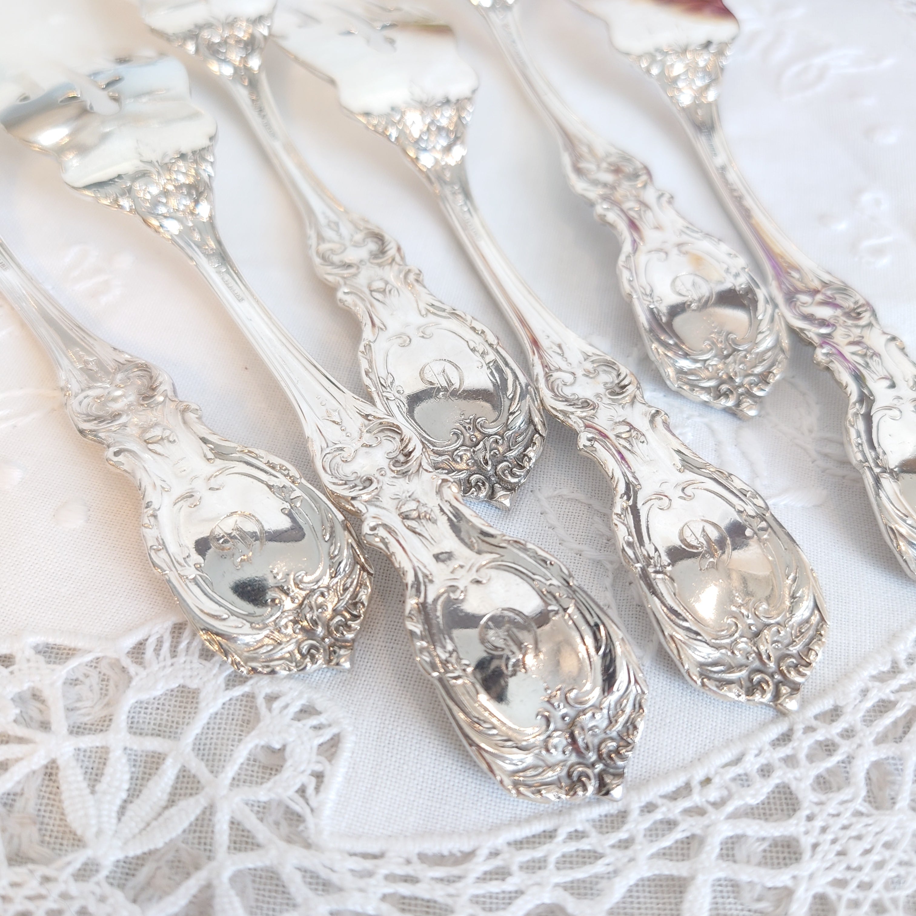 R&B リード＆バートン】純銀 スターリングシルバー／ソルトスプーン3