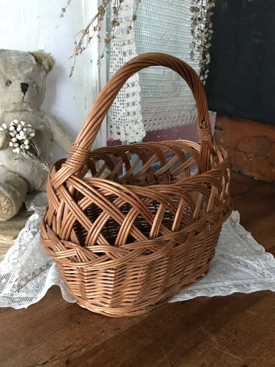 フランス アンティーク パニエ バスケット | Brocante de La Cocotte