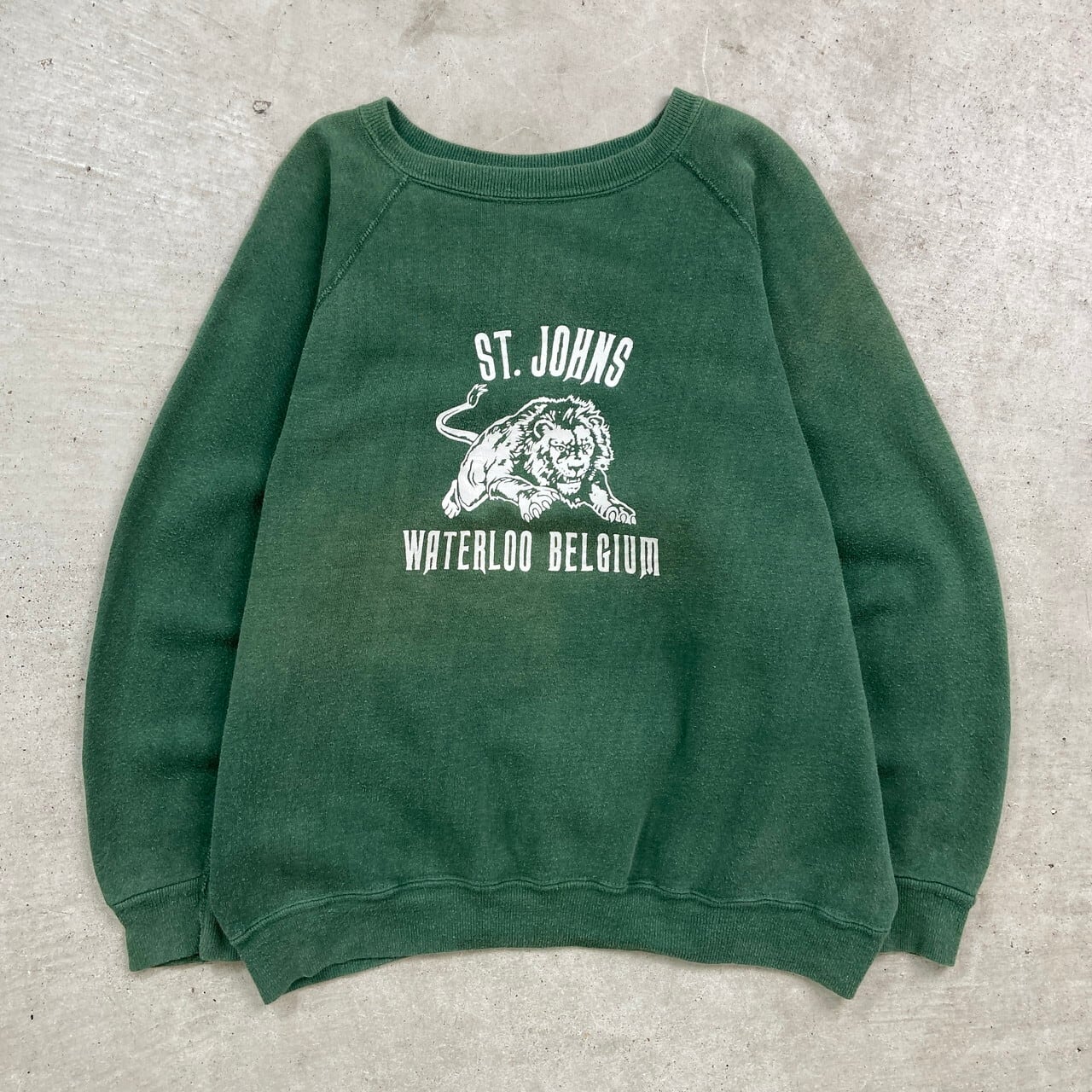 60年代 カレッジプリント ラグランスウェット 脇下ガゼット メンズM