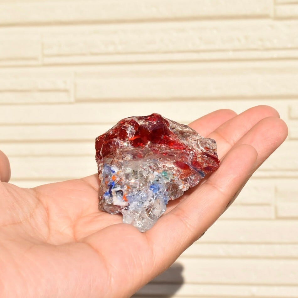 虹入り！シエラネバダ産 アンダラクリスタル原石 クリアマルチカラー