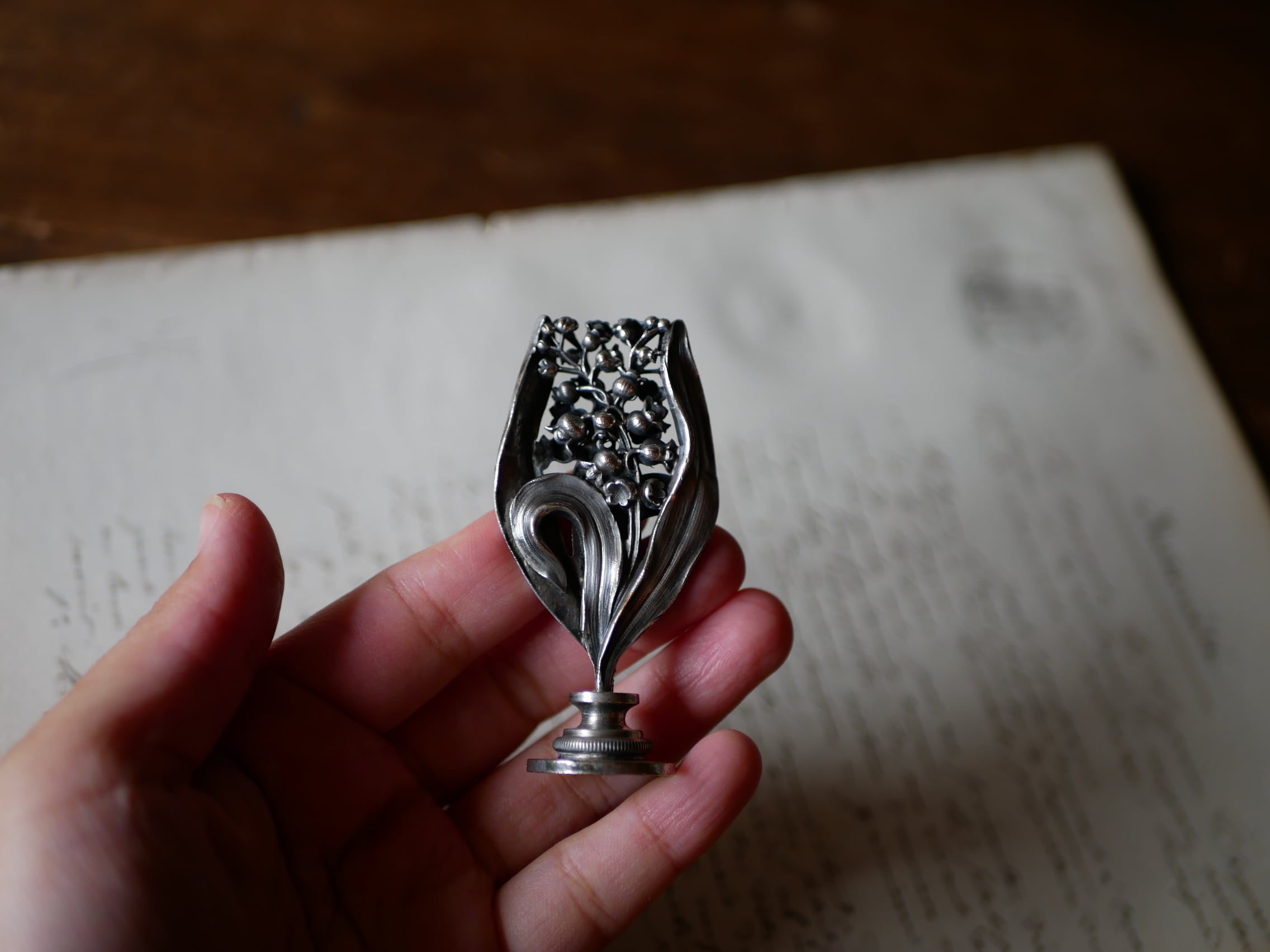 ミュゲ カシェ フランスアンティーク シーリングスタンプ すずらん