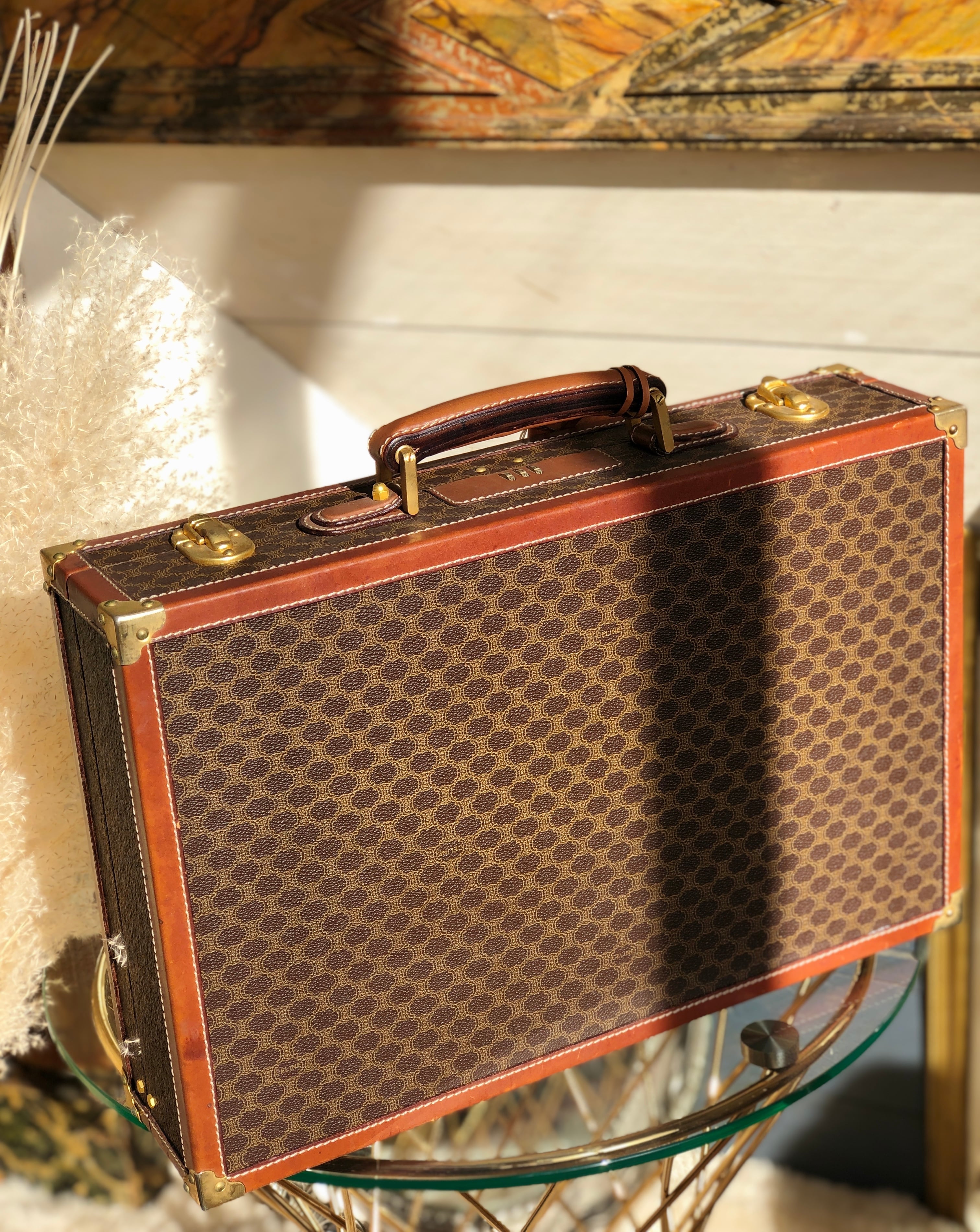 CELINE セリーヌ マカダム トランク ブリーフケース ダイヤルロック