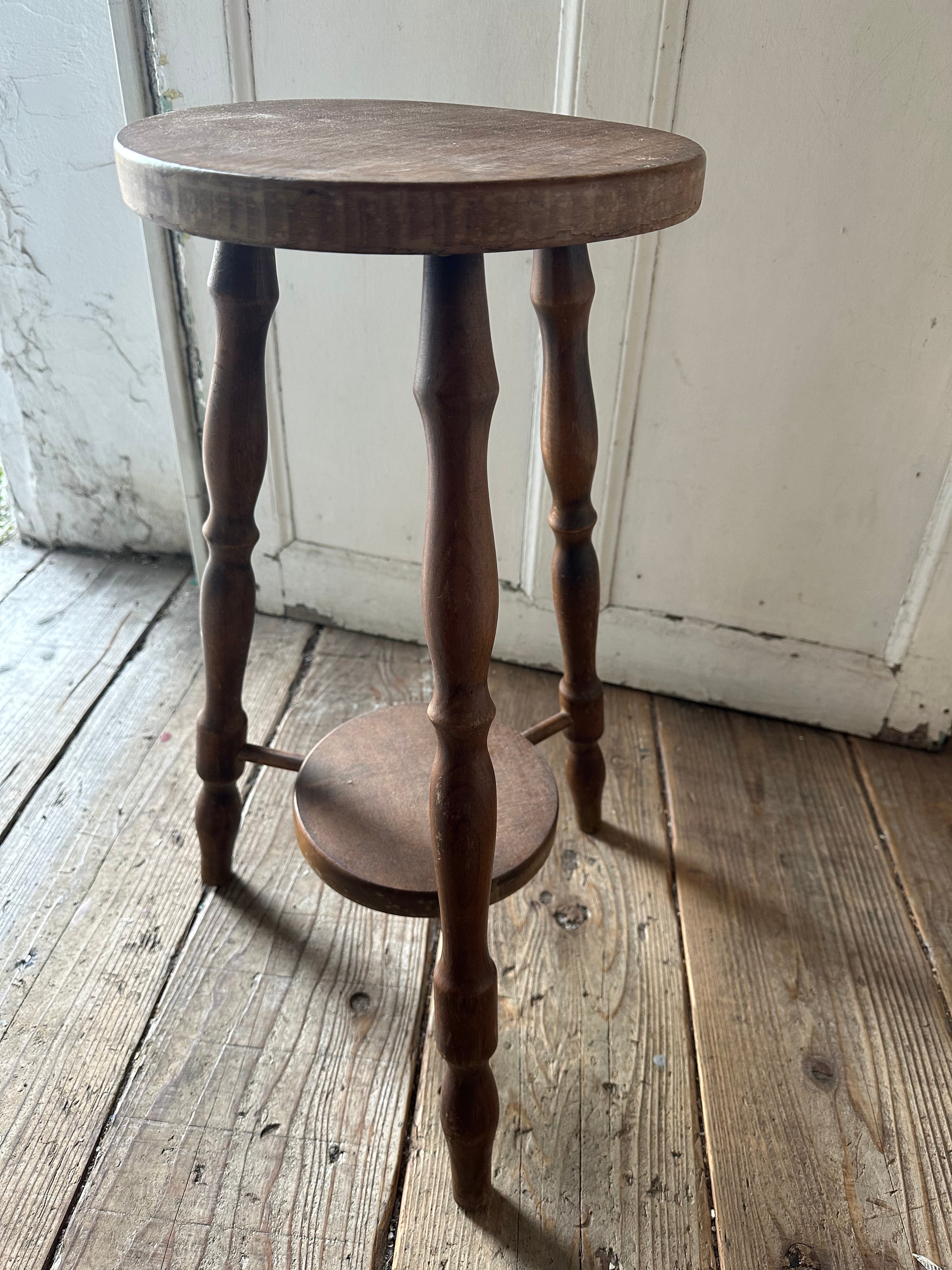 木製スツール・花台 椅子 ウッドスツール | Brocante de La Cocotte