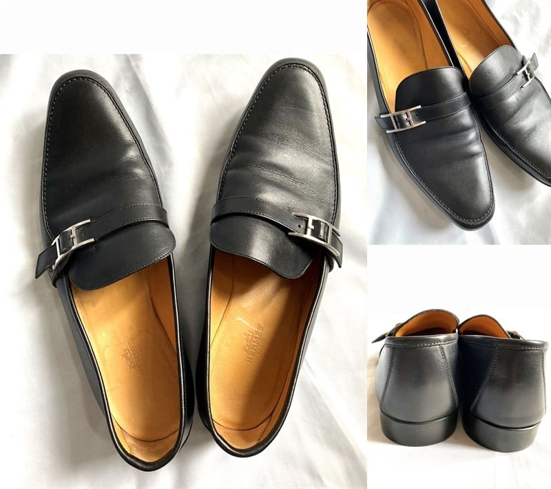 極美品 HERMES 定価14万 エルメス 名作 H バックル アピ レザー