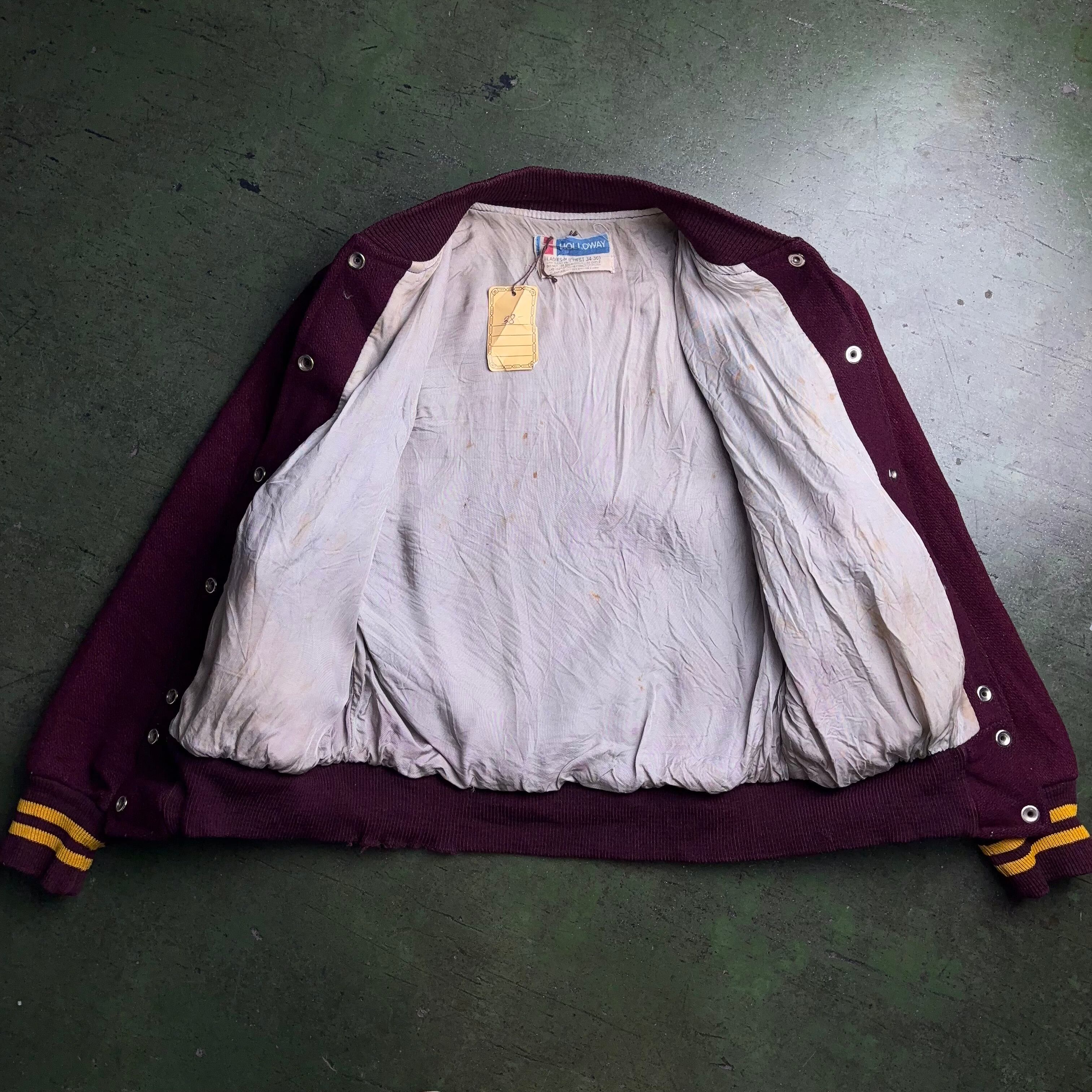 60's~70's HOLLOWAY Award Jacket Stadium jacket SIZE M MADE IN USA