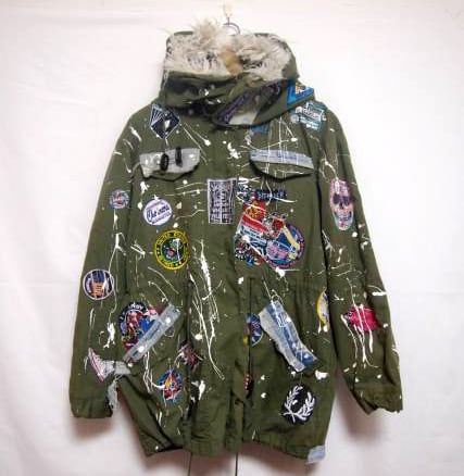 ワッペン転写×ペイント加工 モッズコート | KEMURI