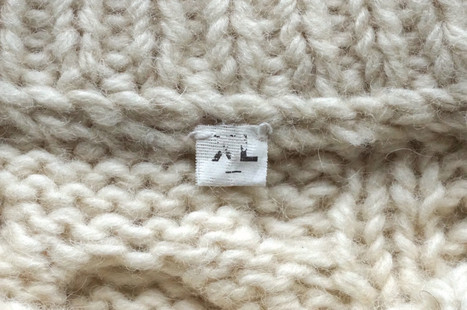 1990's アランニットセーター ビッグシルエット オフホワイト 表記(XL