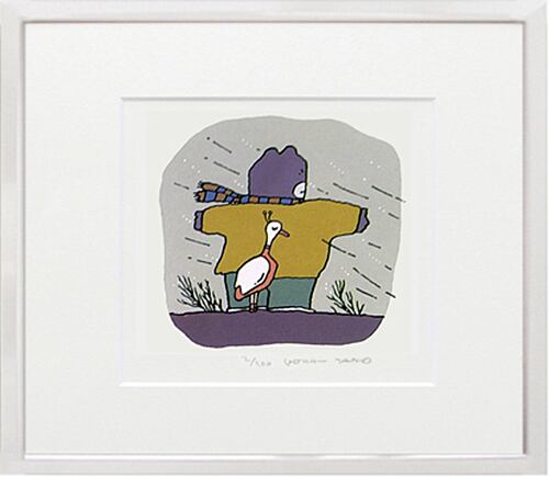 版画 「かぜがふく1」 ※著者直筆サイン入り | 五味太郎 アネックス