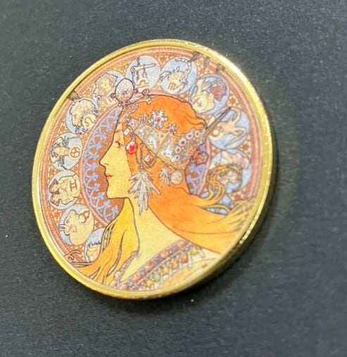 オリジナル記念メダル】アルフォンス・ミュシャ『ソディアック黄道十二