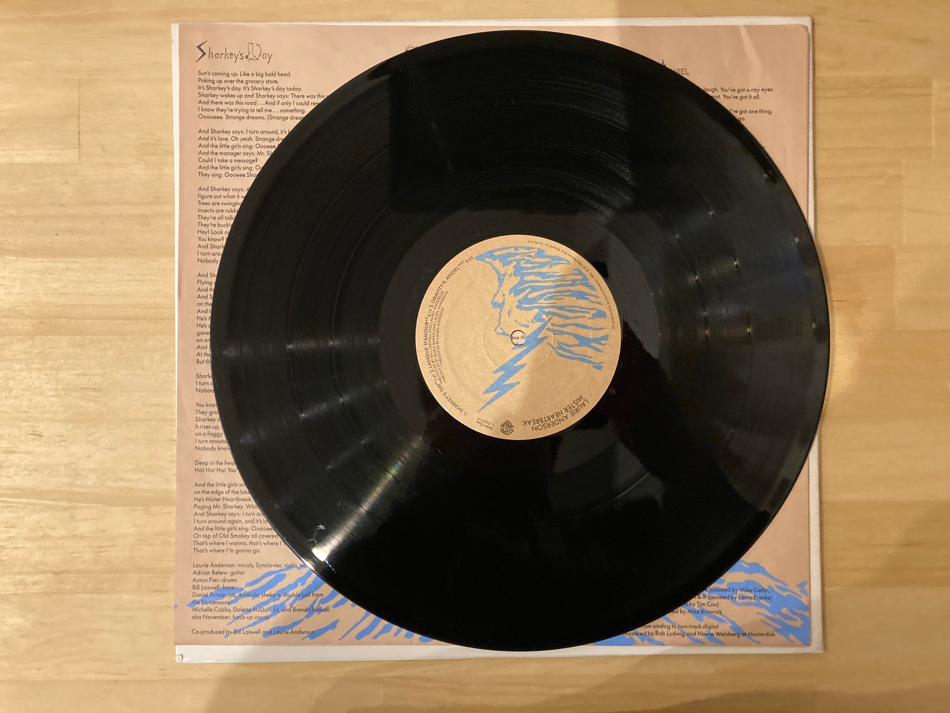 LAURIE ANDERSON / Mister Heartbreak | sixteen records (シックス