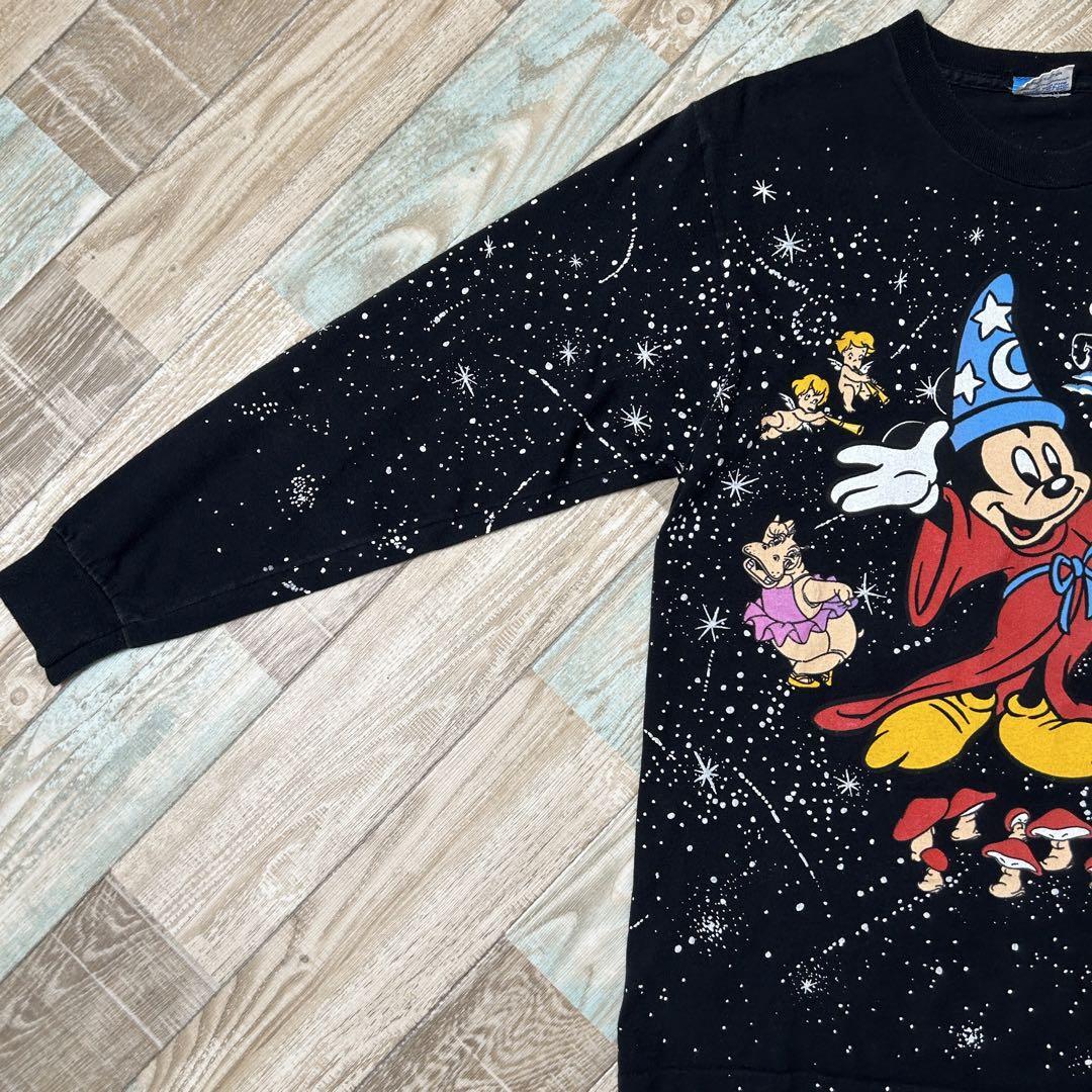 超希少 USA製 Disney ディズニー ロンT ミッキー FANTASIA