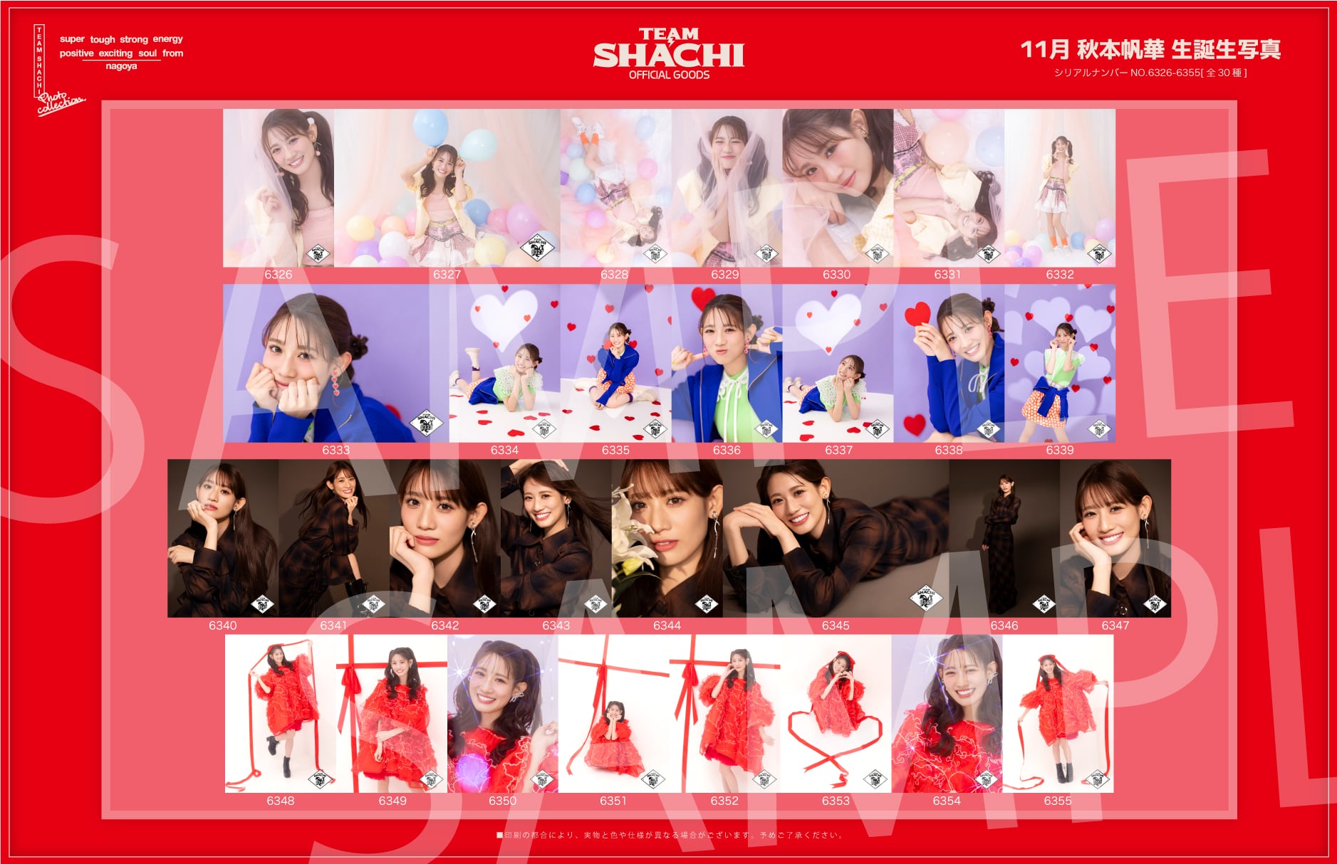 受注】2025 坂本遥奈 生誕生写真 | TEAM SHACHI SHOP