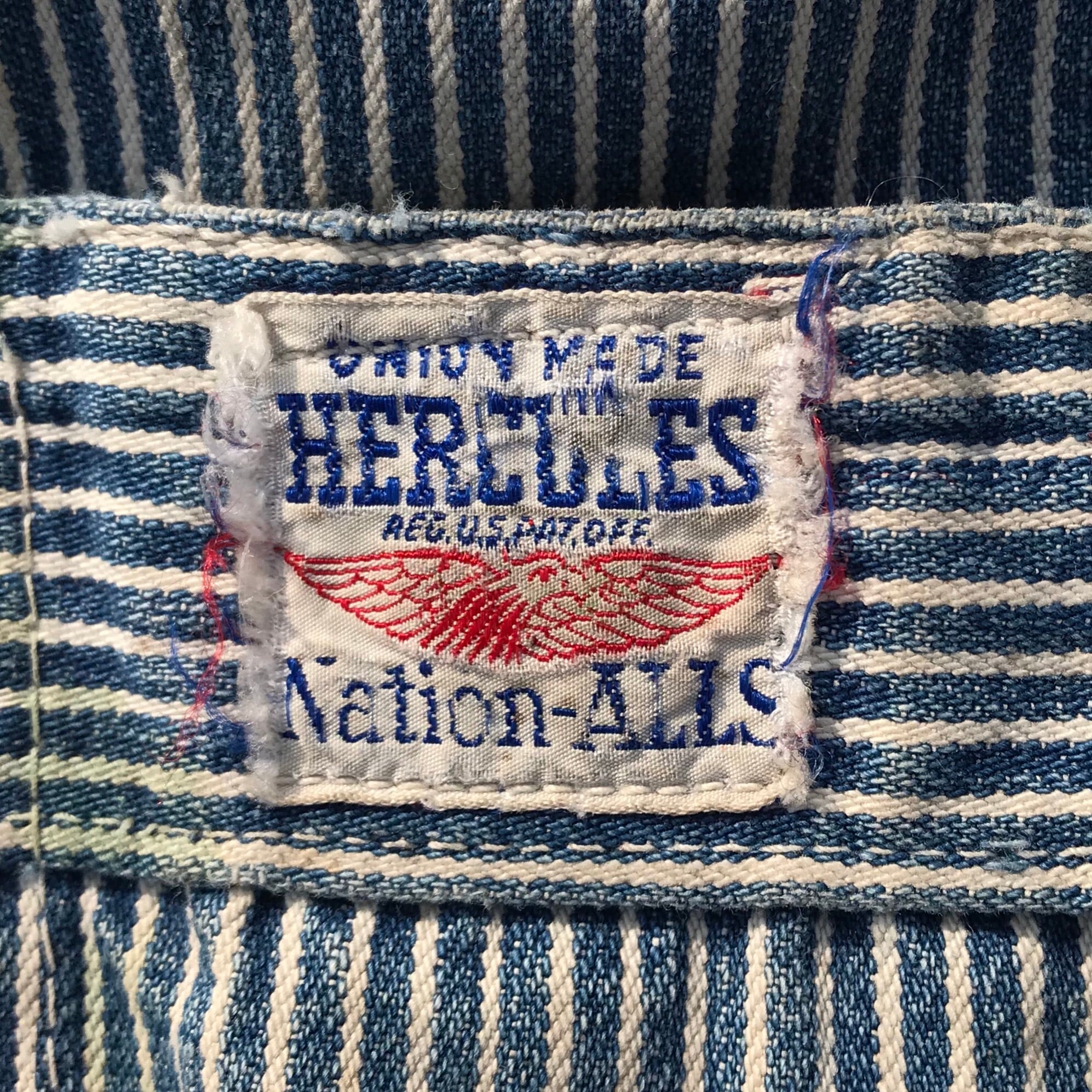 50's HERCULES ヘラクレス つなぎ ヒッコリー オールインワン ワーク