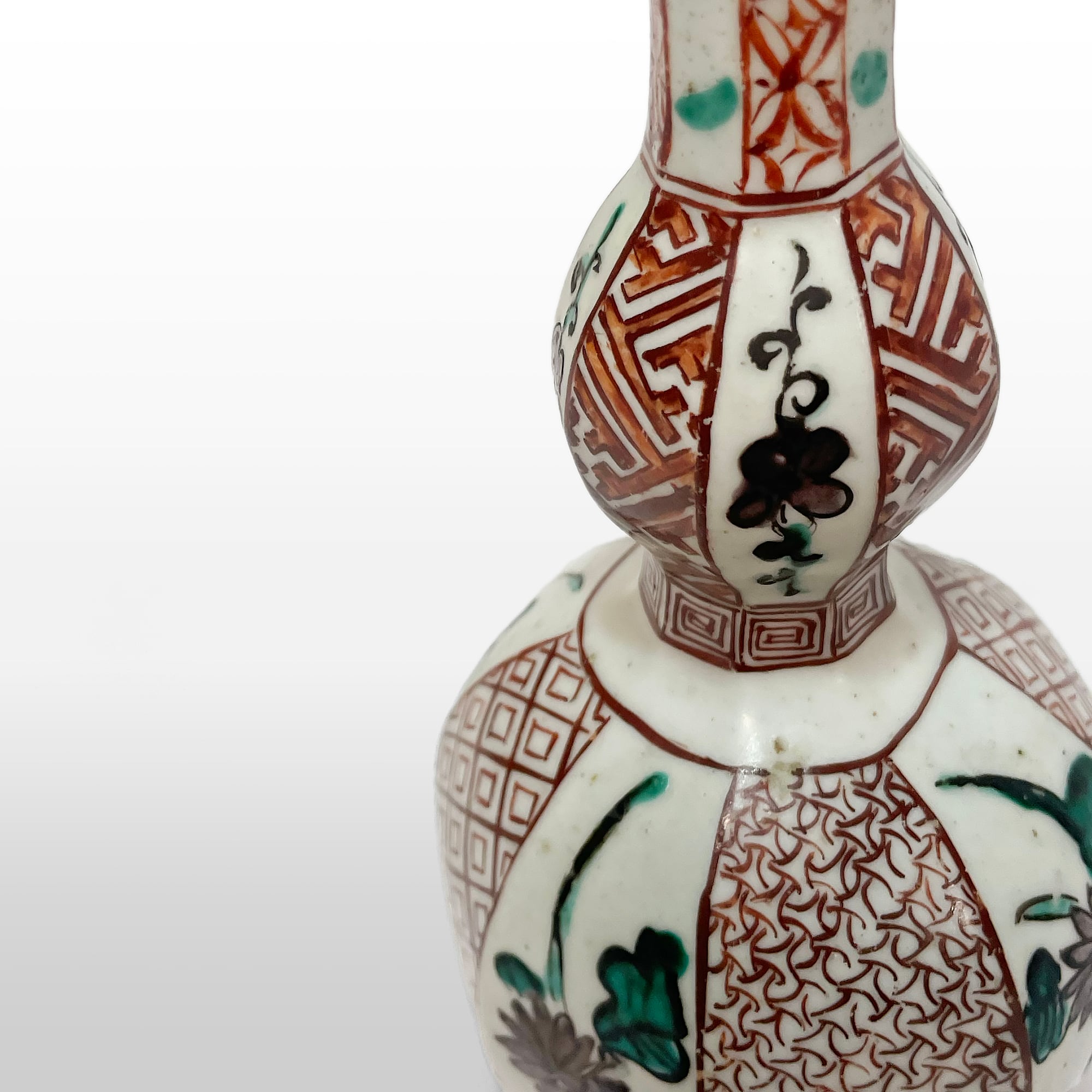 ひ*る様 古九谷 色絵 花鳥 徳利 酒器 花生 骨董 古美術 アンティーク