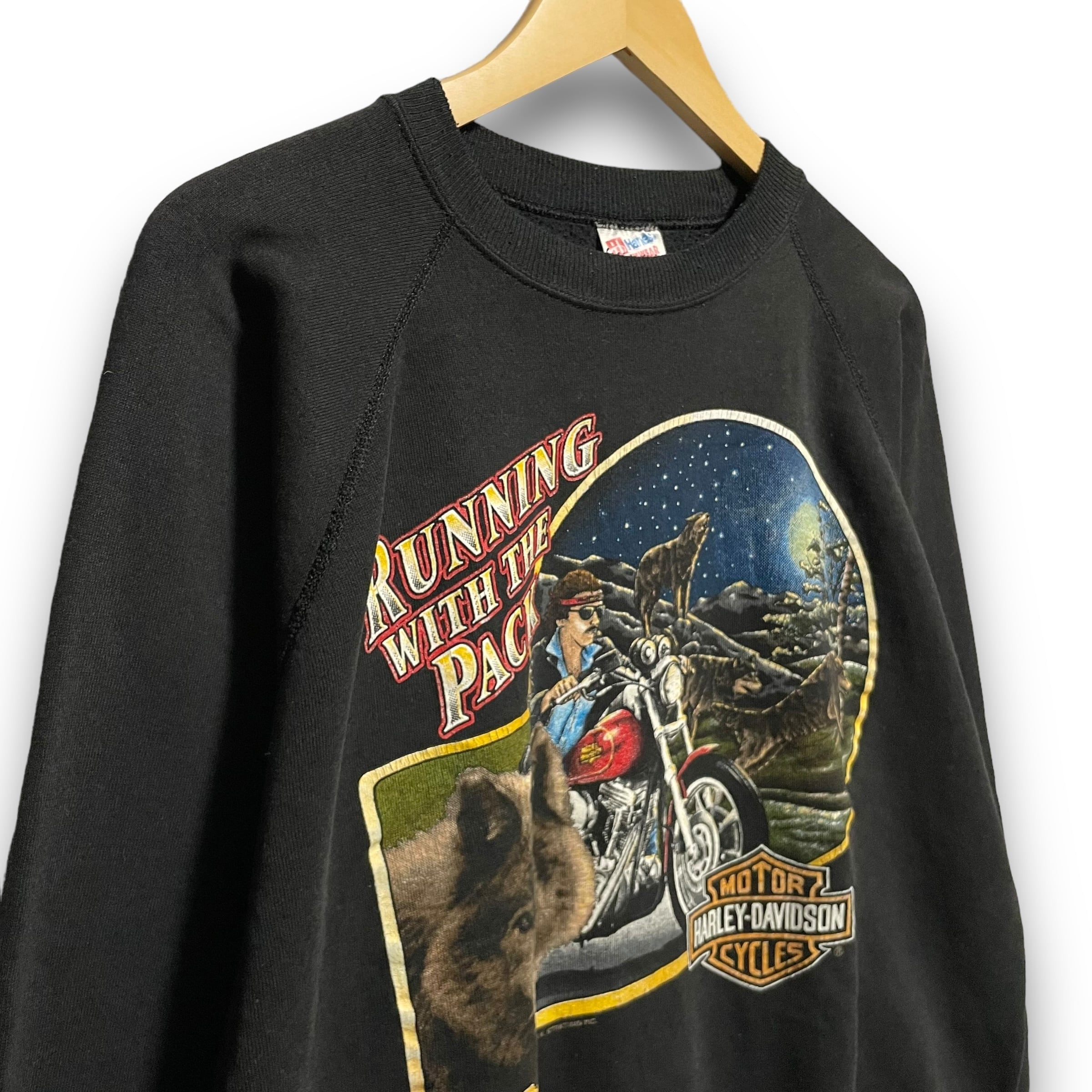 L】【90年代】Harley-Davidson ハーレーダビッドソン USA製 Hanes