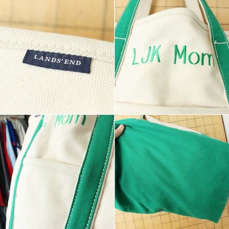 USA LANDS'END ランズエンド オープントップ キャンバス トートバッグ