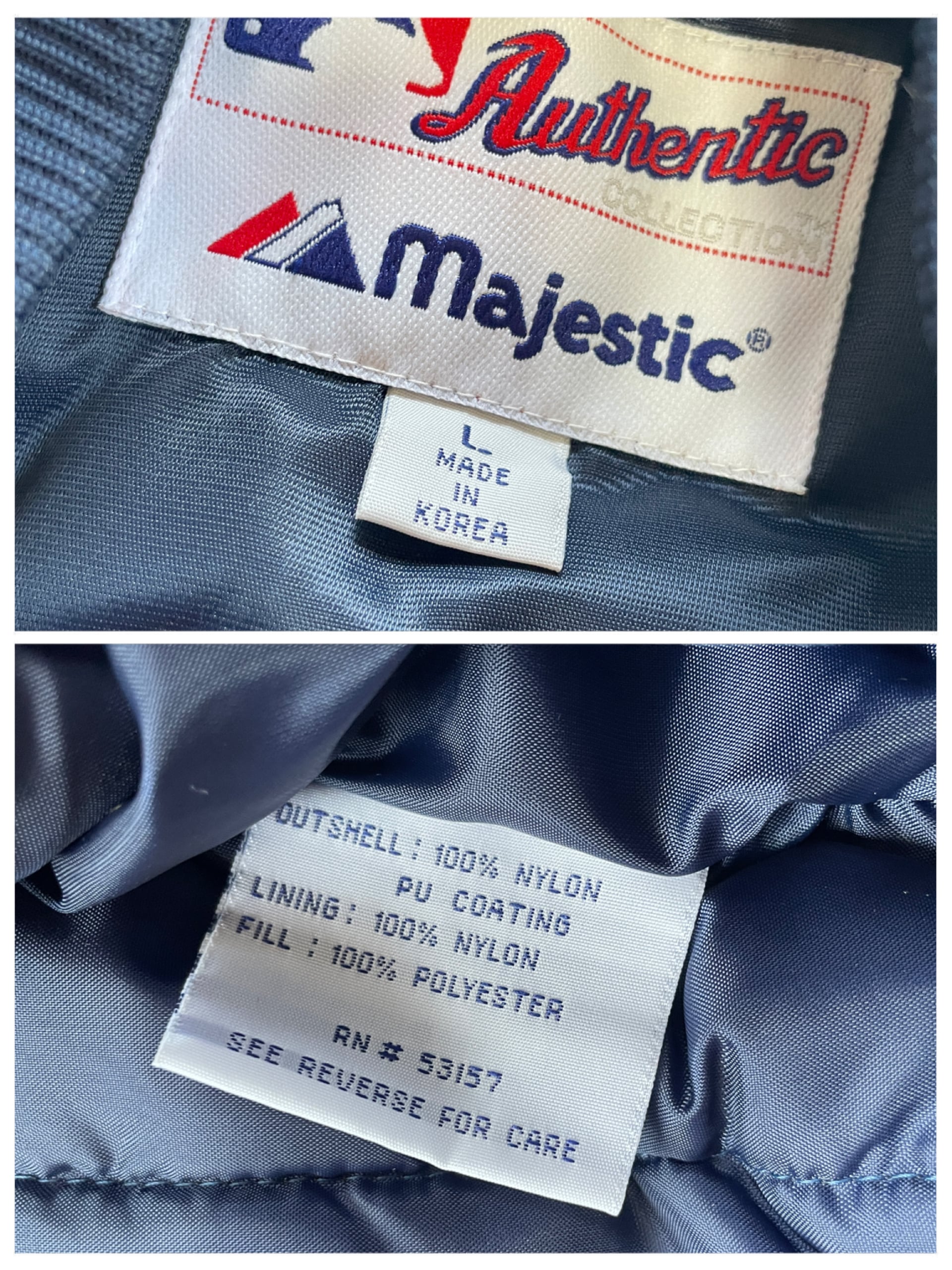 00's majestic マジェスティック MLB ヤンキース スタジャン ネイビー