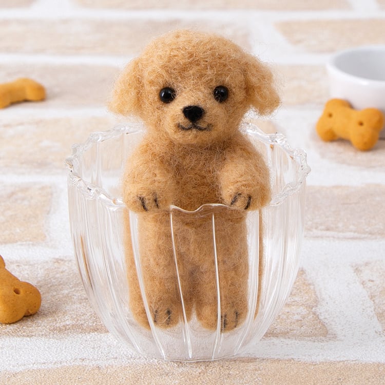 立ちポーズ トイプードル 手作りキット フェルト手芸 | 幸せデリバリー