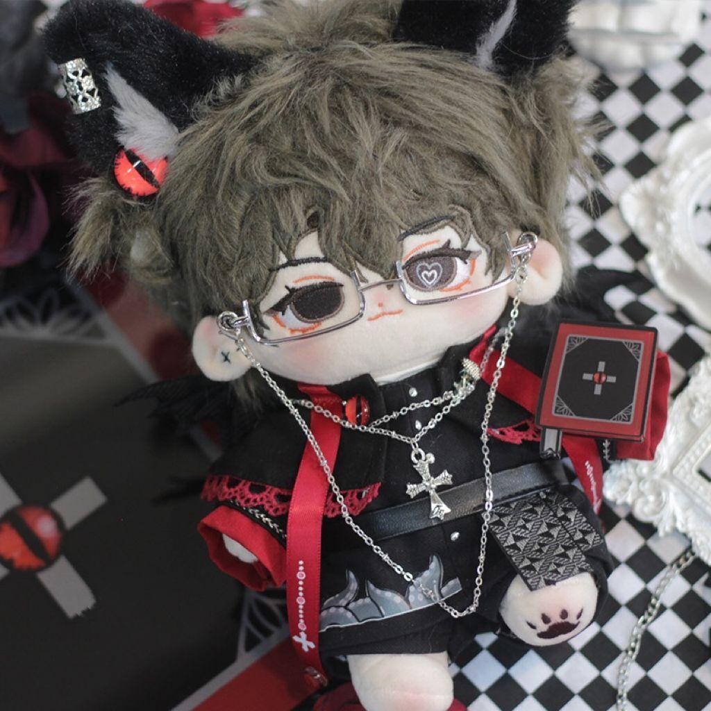 着せ替え ぬいぐるみ服 20cm ぬい服 メガネ 推しぬい 綿人形 棉花娃娃