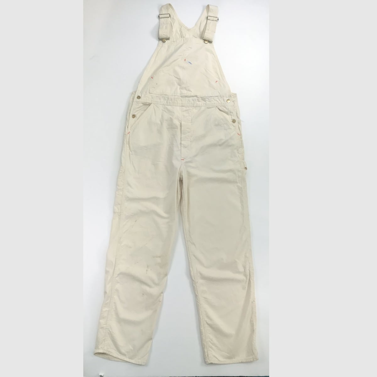 LEE リー 70年代 USA製 オーバーオール 山ポケ 生成り コットン デニム