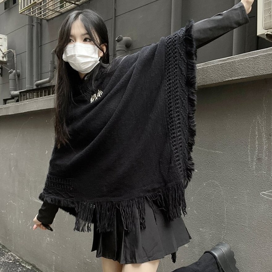 ゴスロリ通販 With U ゴシック ロリィタ Miubオリジナル ニット マント