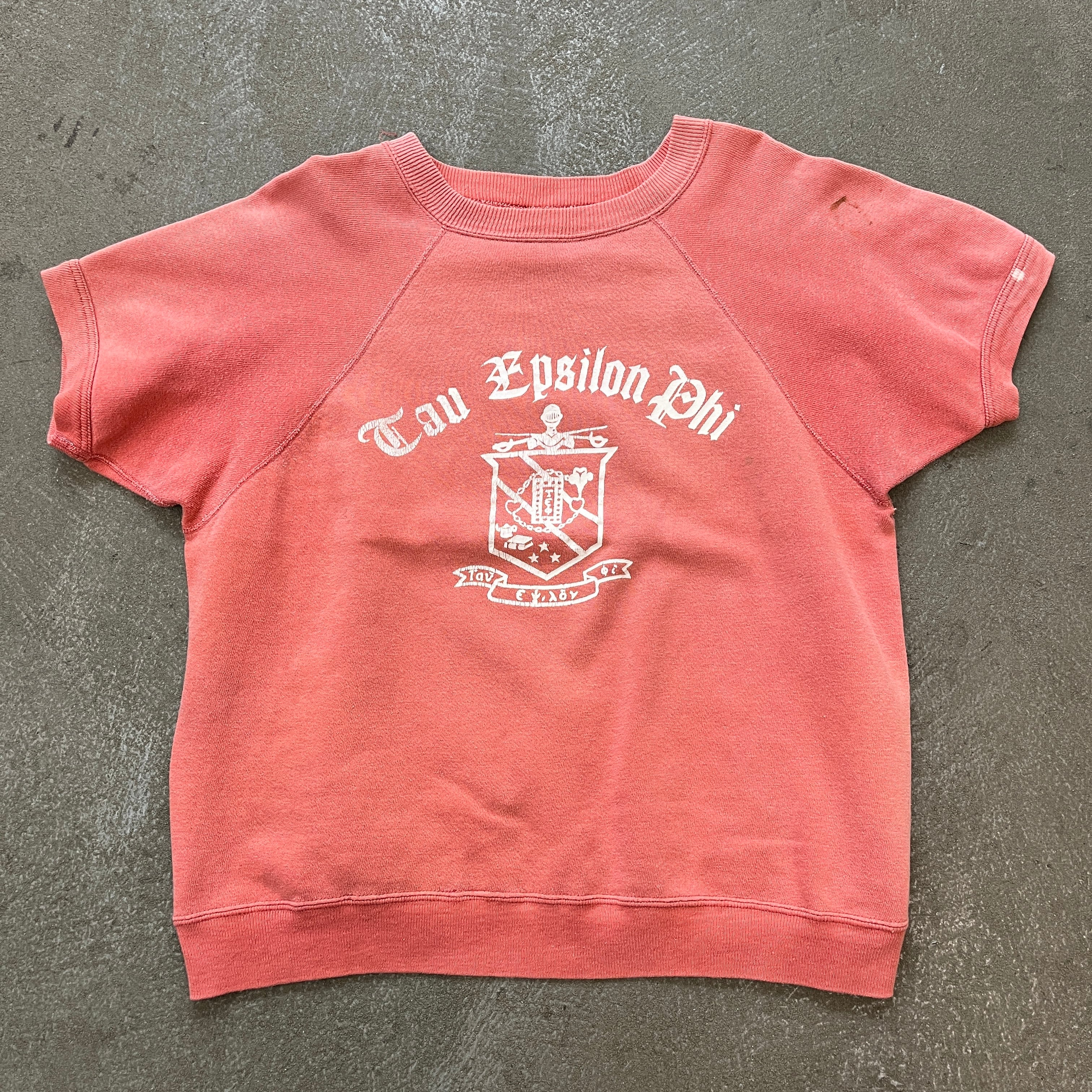 50s～60s S/S Print Sweat 50年代 60年代 半袖スウェット フェード M位