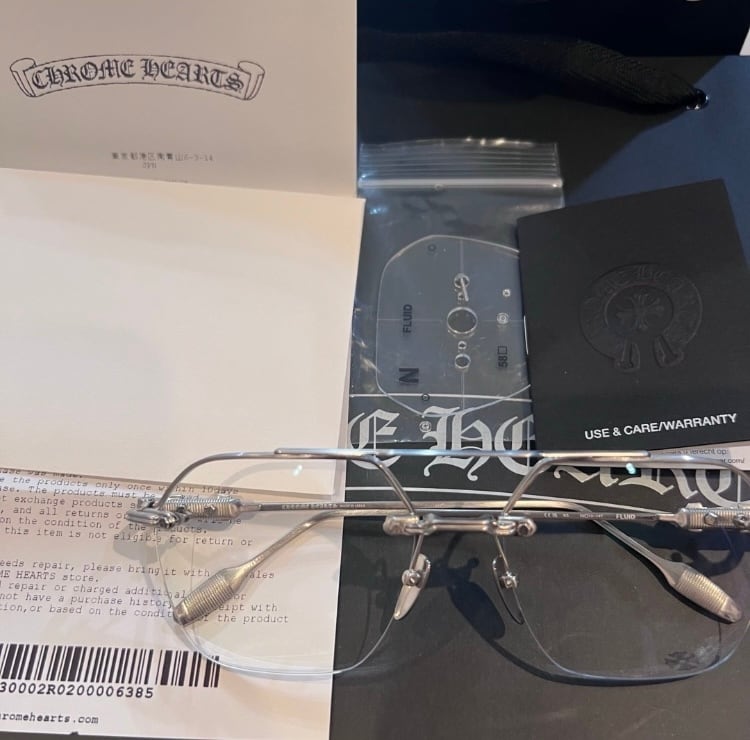 CHROME HEARTS クロムハーツ チタン リムレスメガネ ルイド 眼鏡