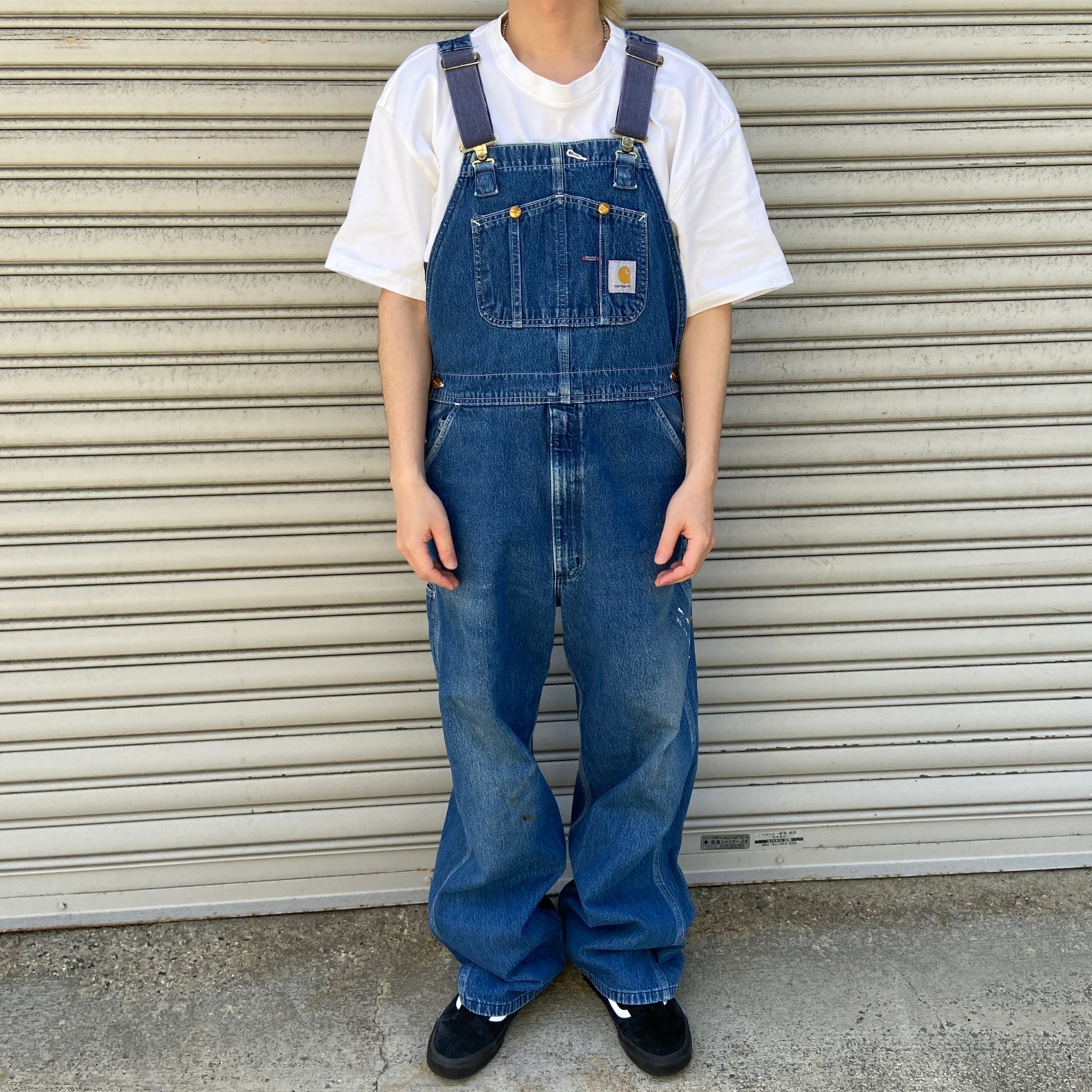 90s Carhartt カーハート デニムオーバーオール ワーク ペンキ | 古着